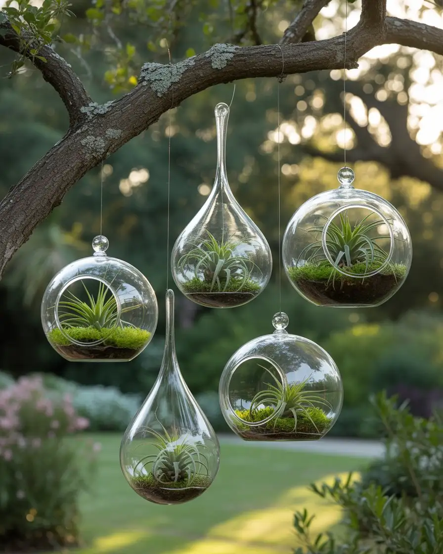 Whimsical Hanging Glass Terrariums 1