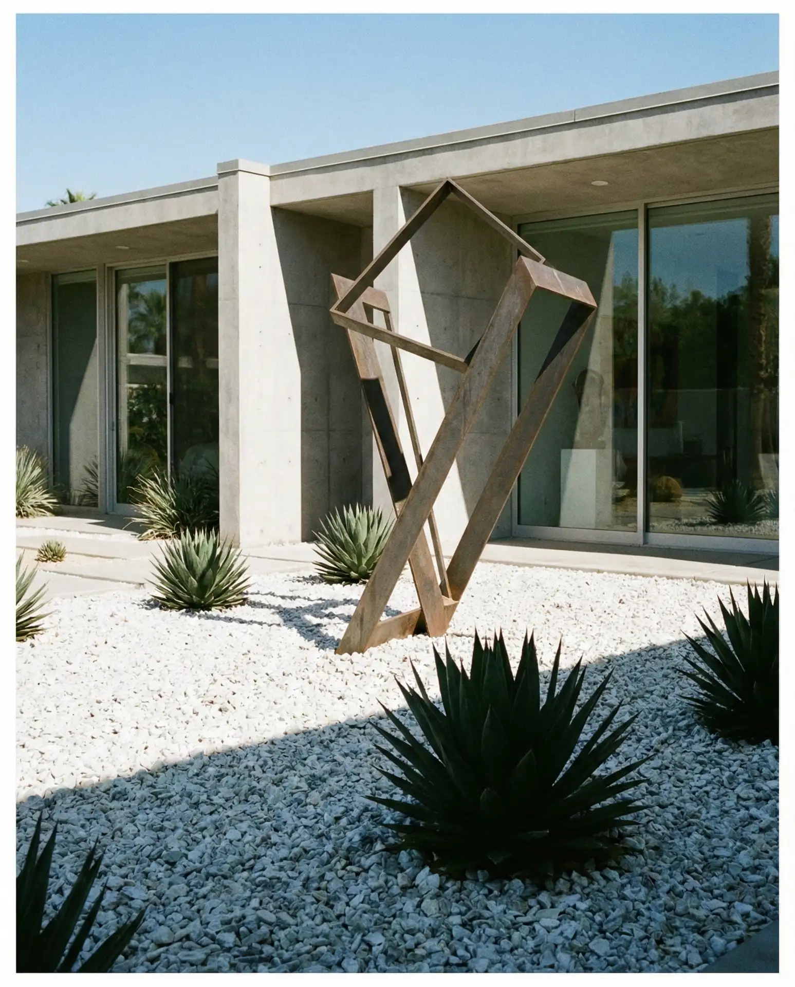 White Rock Ground Cover with Sculptural Accents 1