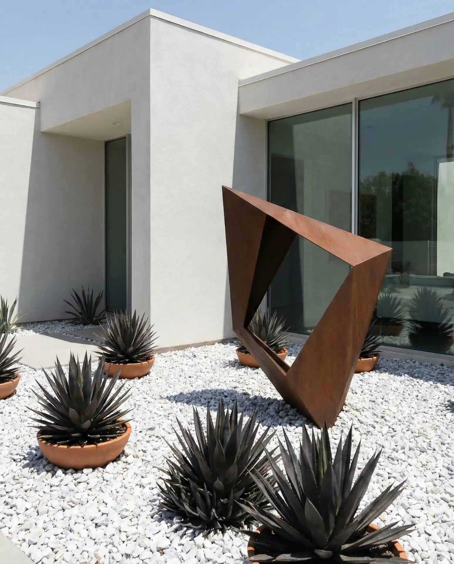 White Rock Ground Cover with Sculptural Accents 2