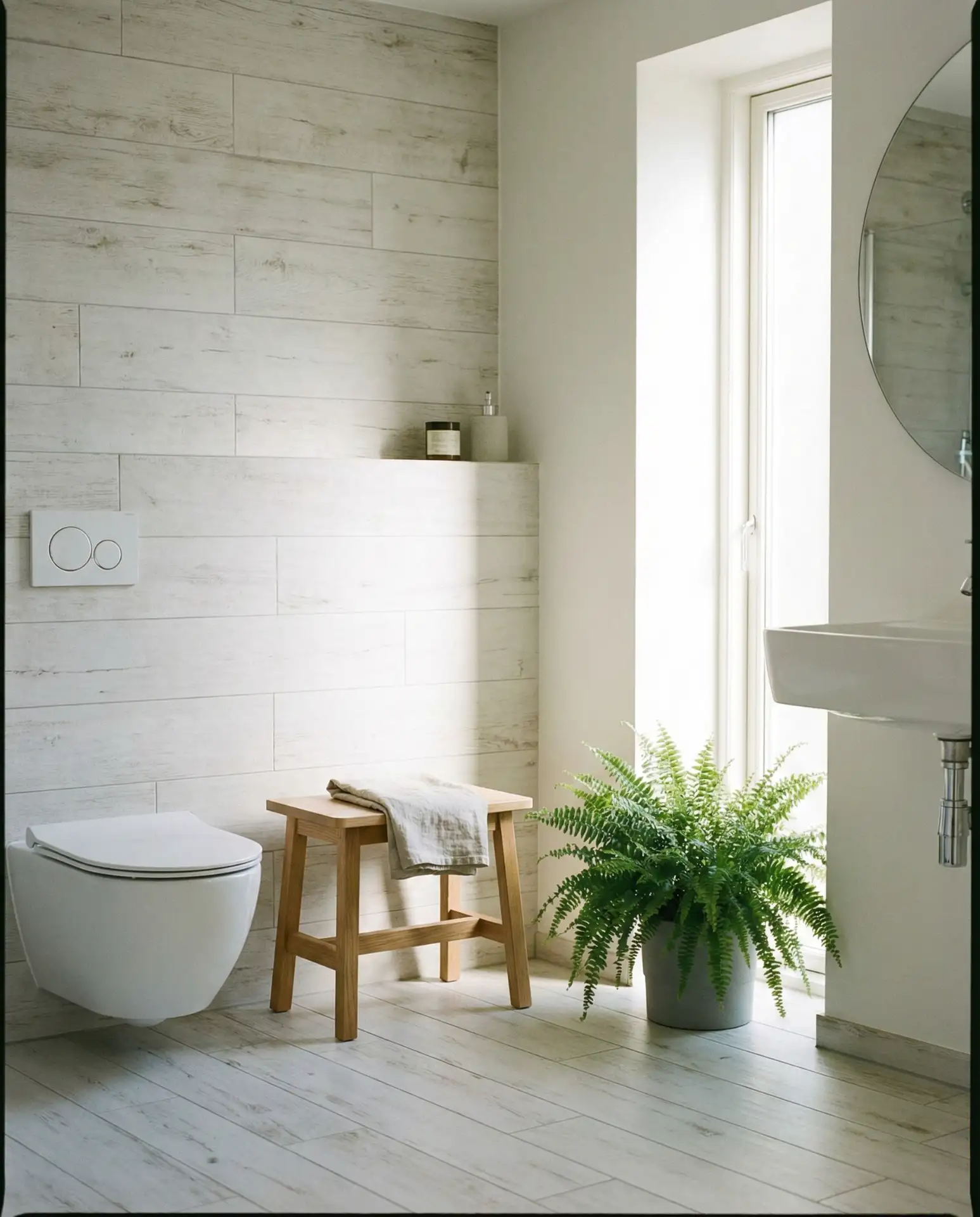 Whitewashed Wood-Look Tile for Scandinavian Style 1