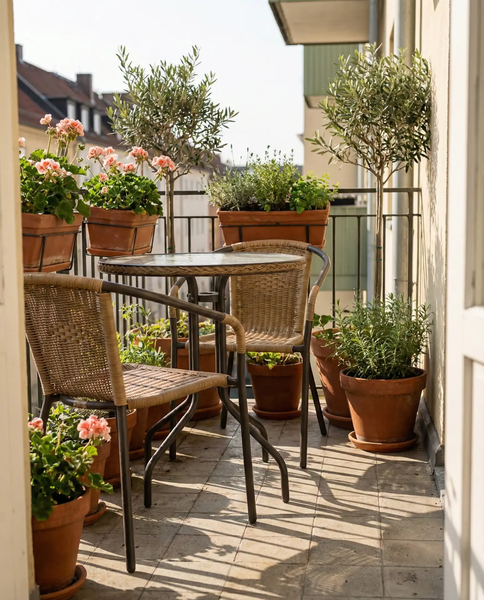 Wicker and Metal Bistro Set for Small Patios 2