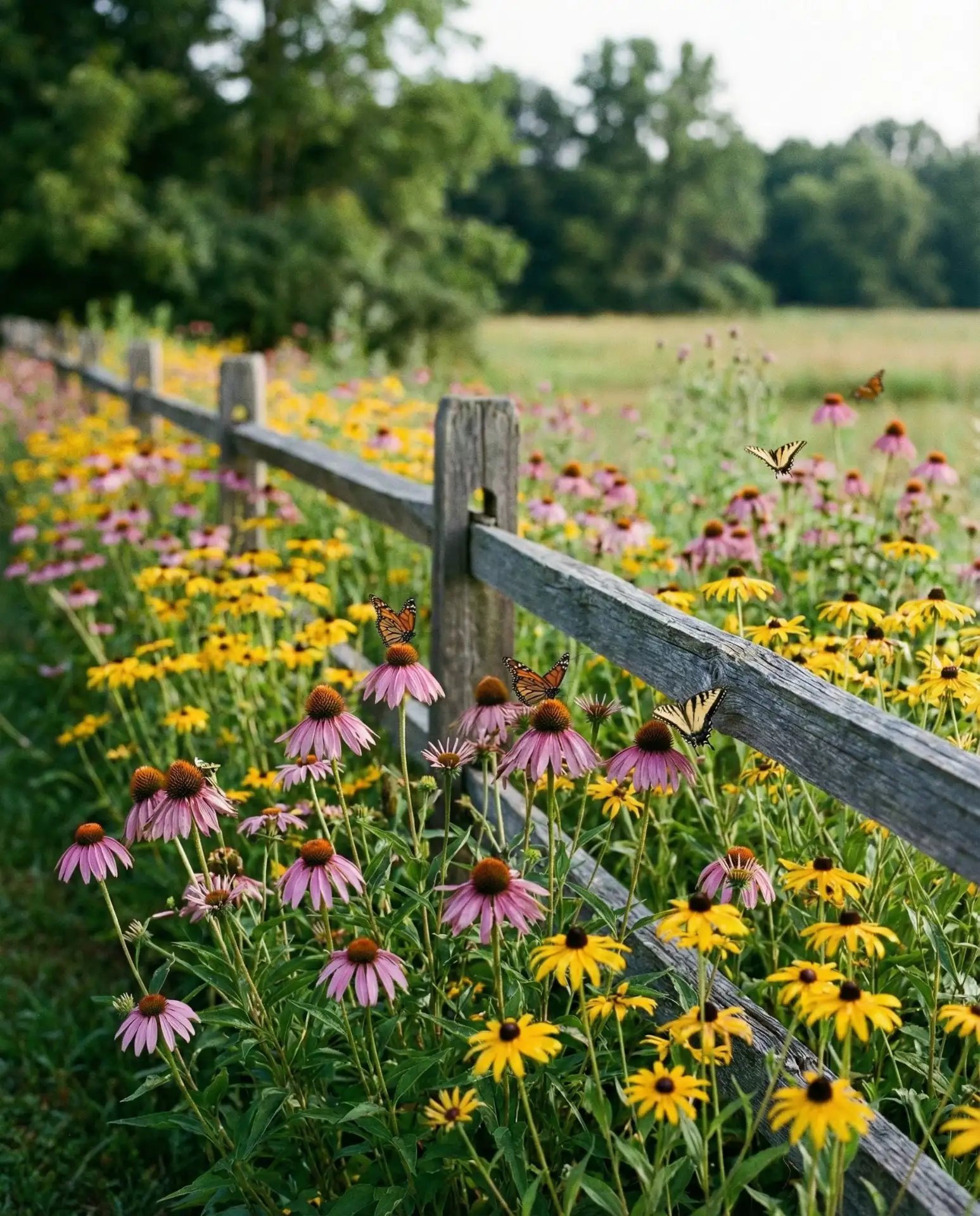 Wildflower Meadow Border Along Fence Line 1