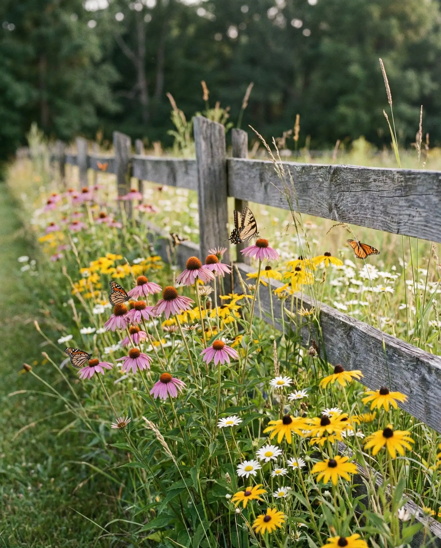 Wildflower Meadow Border Along Fence Line 2