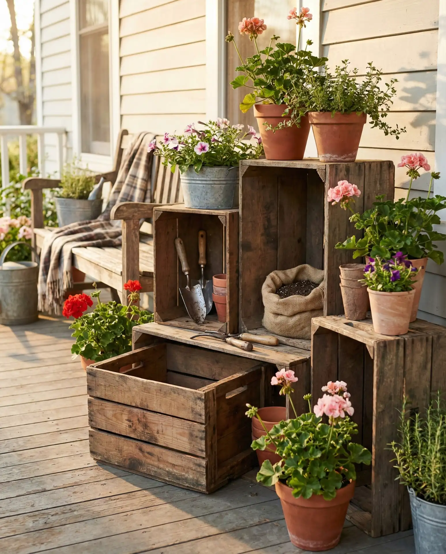 Wooden Crates Rustic Storage 1