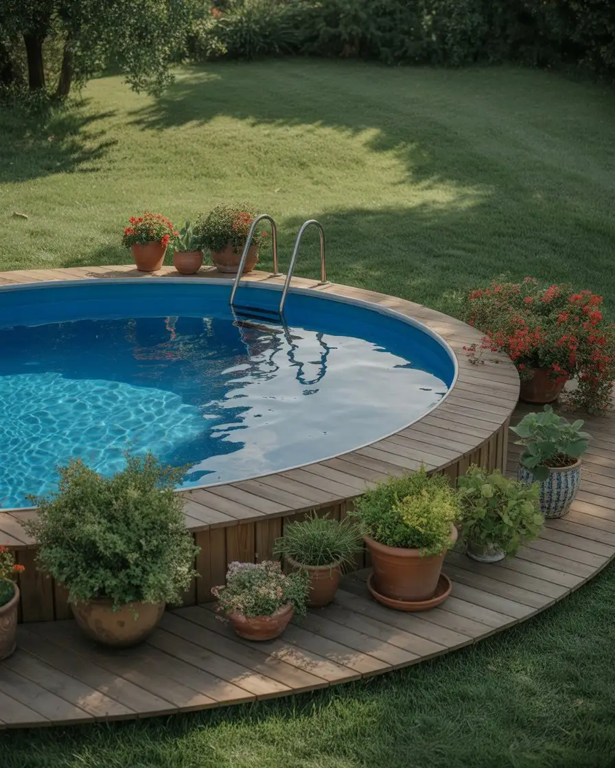 Above Ground Pool with Built-In Deck Surround 2