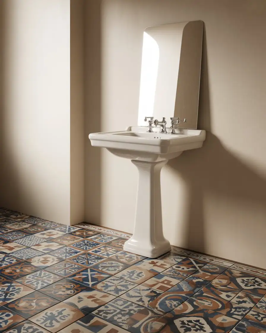 Add Vintage Charm with Patterned Floor Tiles 1