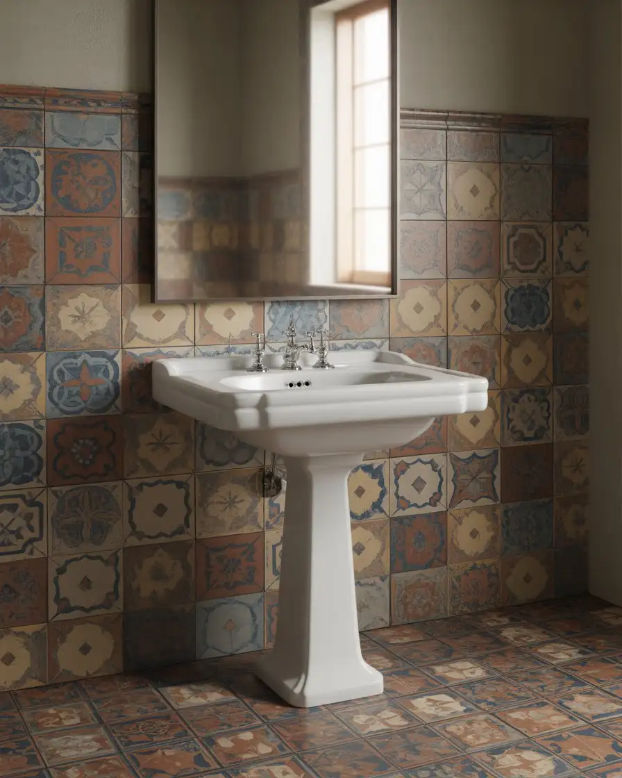 Add Vintage Charm with Patterned Floor Tiles 2