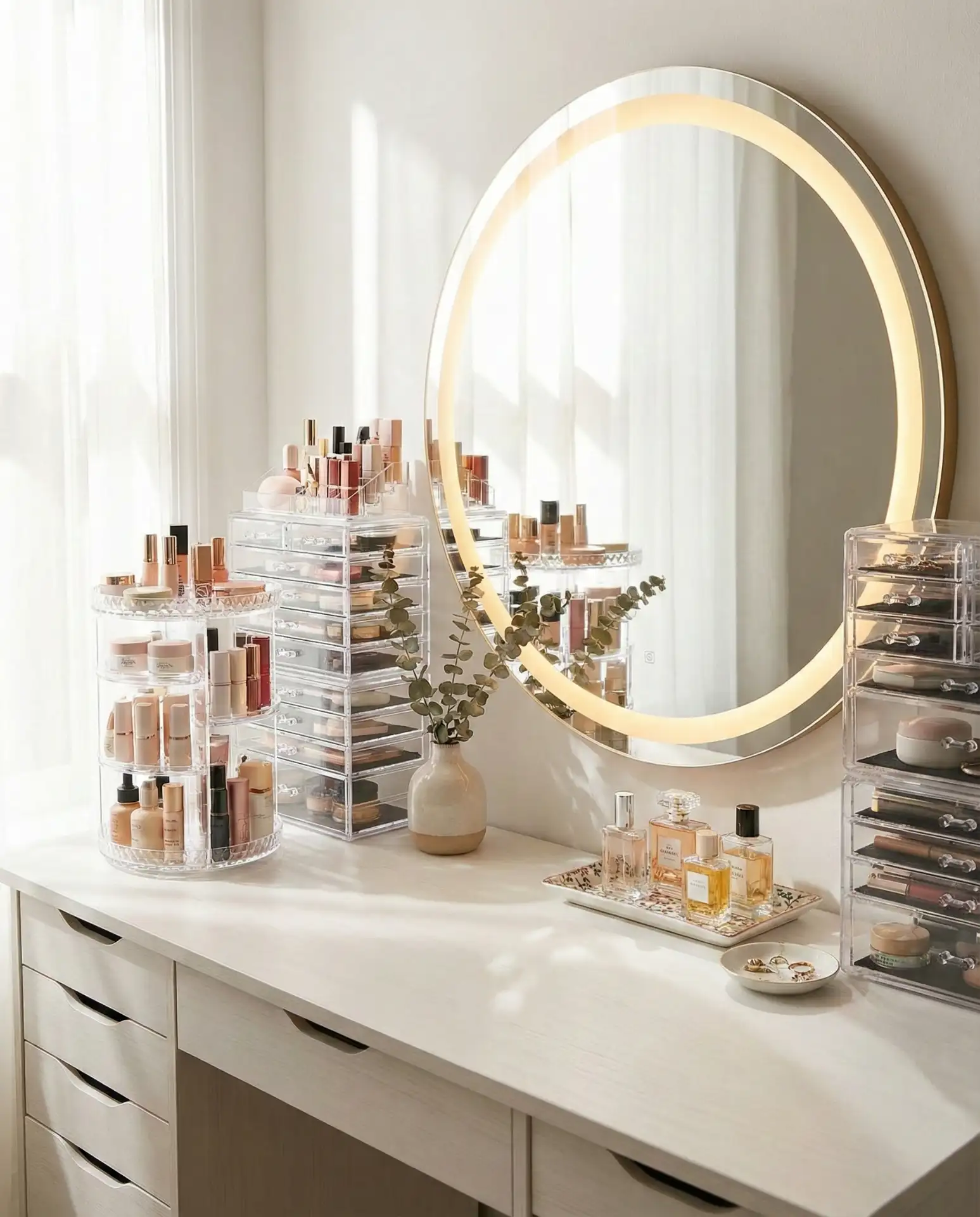 Aesthetic Makeup Desk for Influencers 2