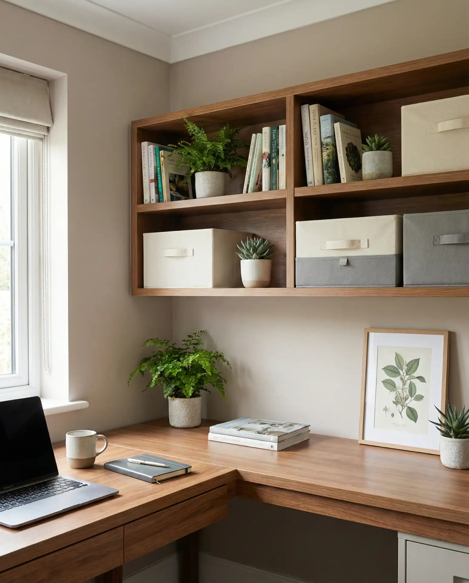 Aesthetic Office with Open Shelving 1