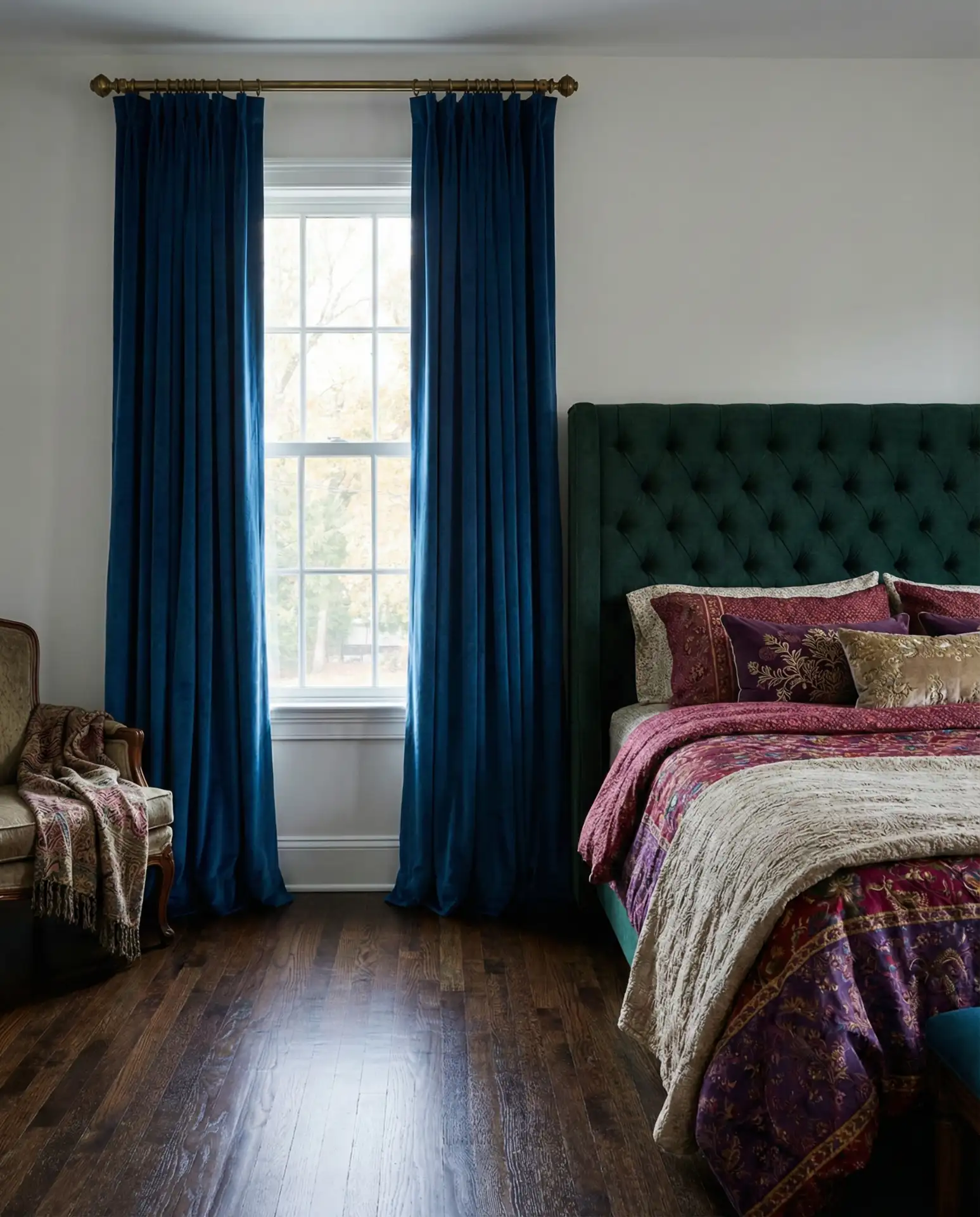 Aesthetic Velvet Curtains in Deep Jewel Tones 2