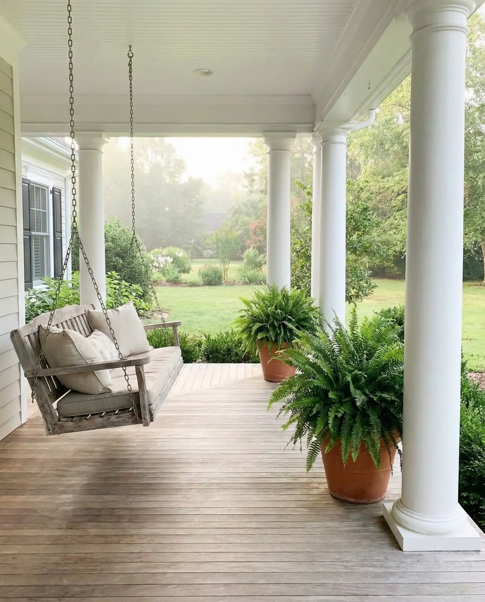 Airy Open Front Porch Design 1