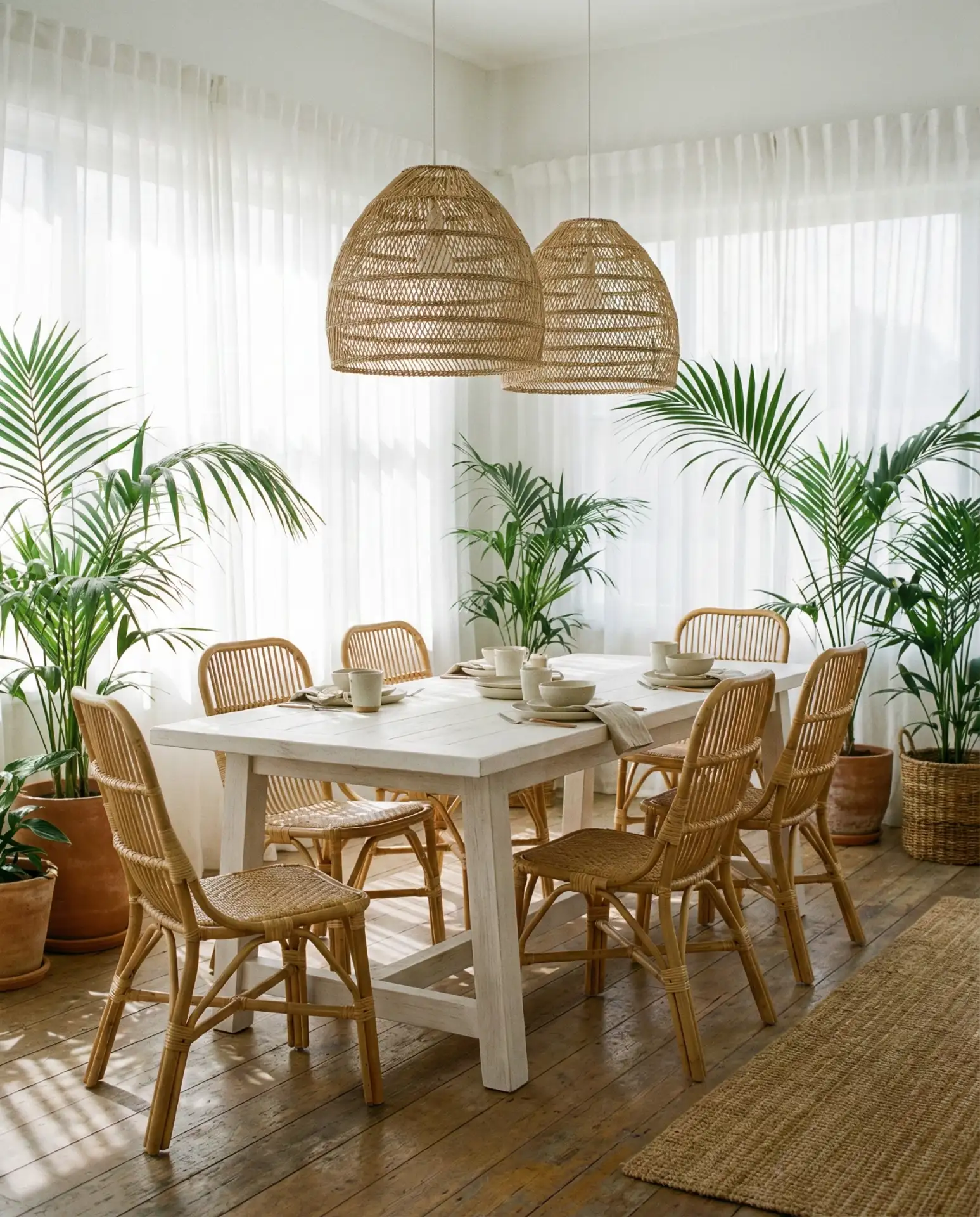 Airy Rattan and Cane Chairs 1