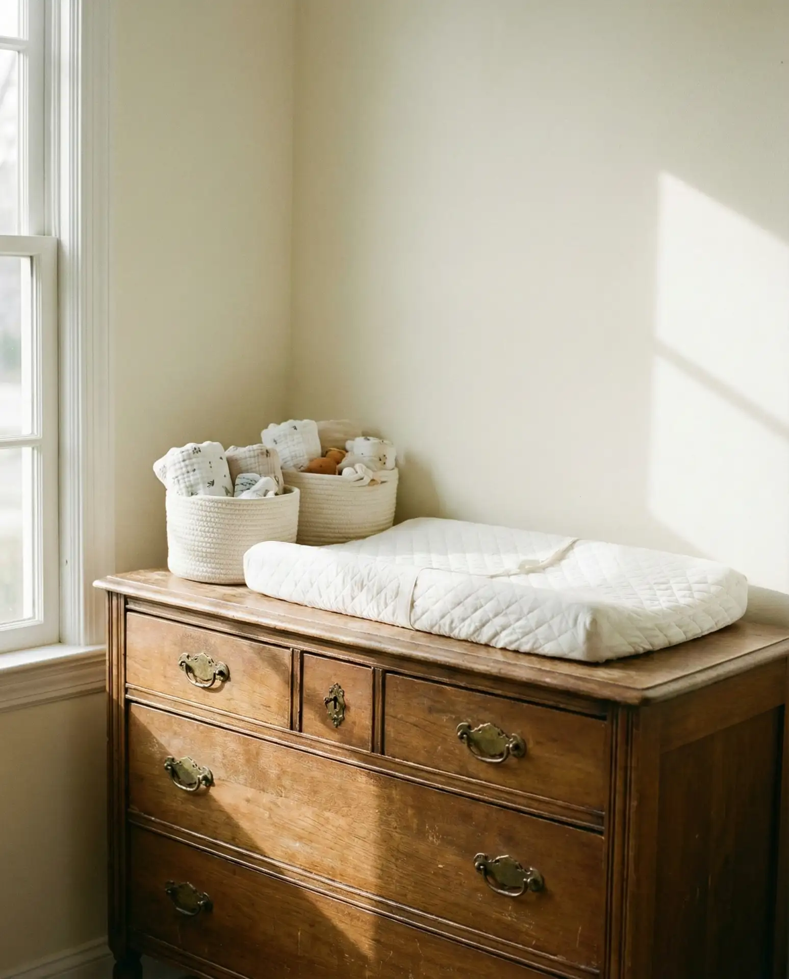 Antique Dresser Converted to Changing Station 1