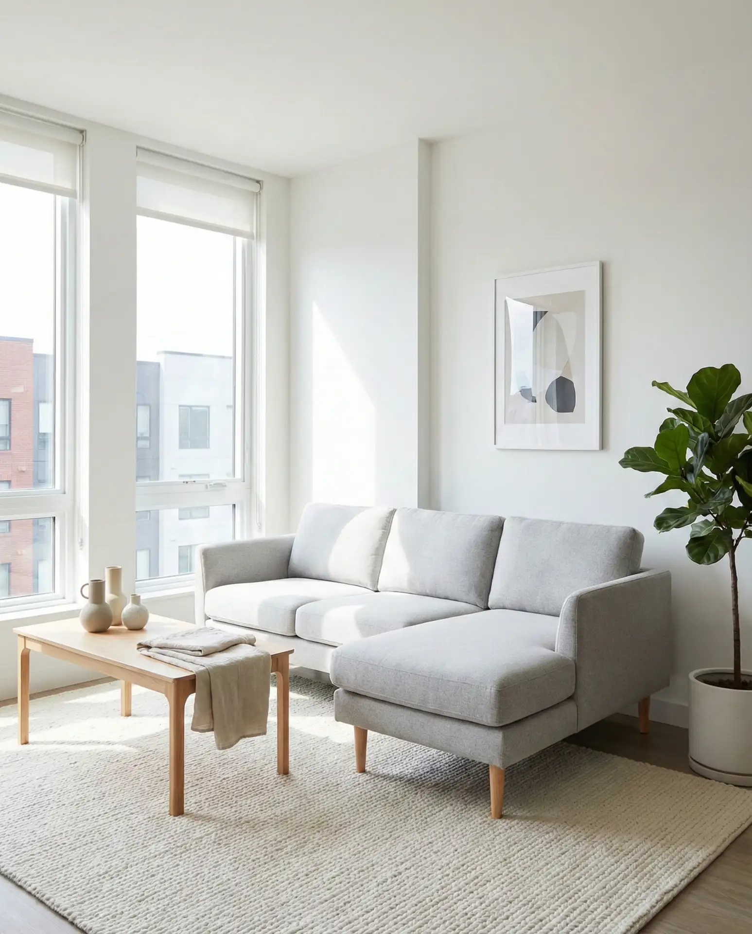 Apartment-Sized Sectional for Space Efficiency 1