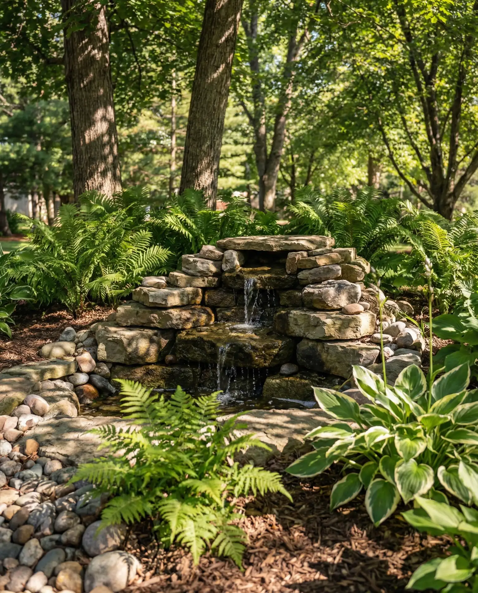 Backyard Water Feature Rock Garden 2