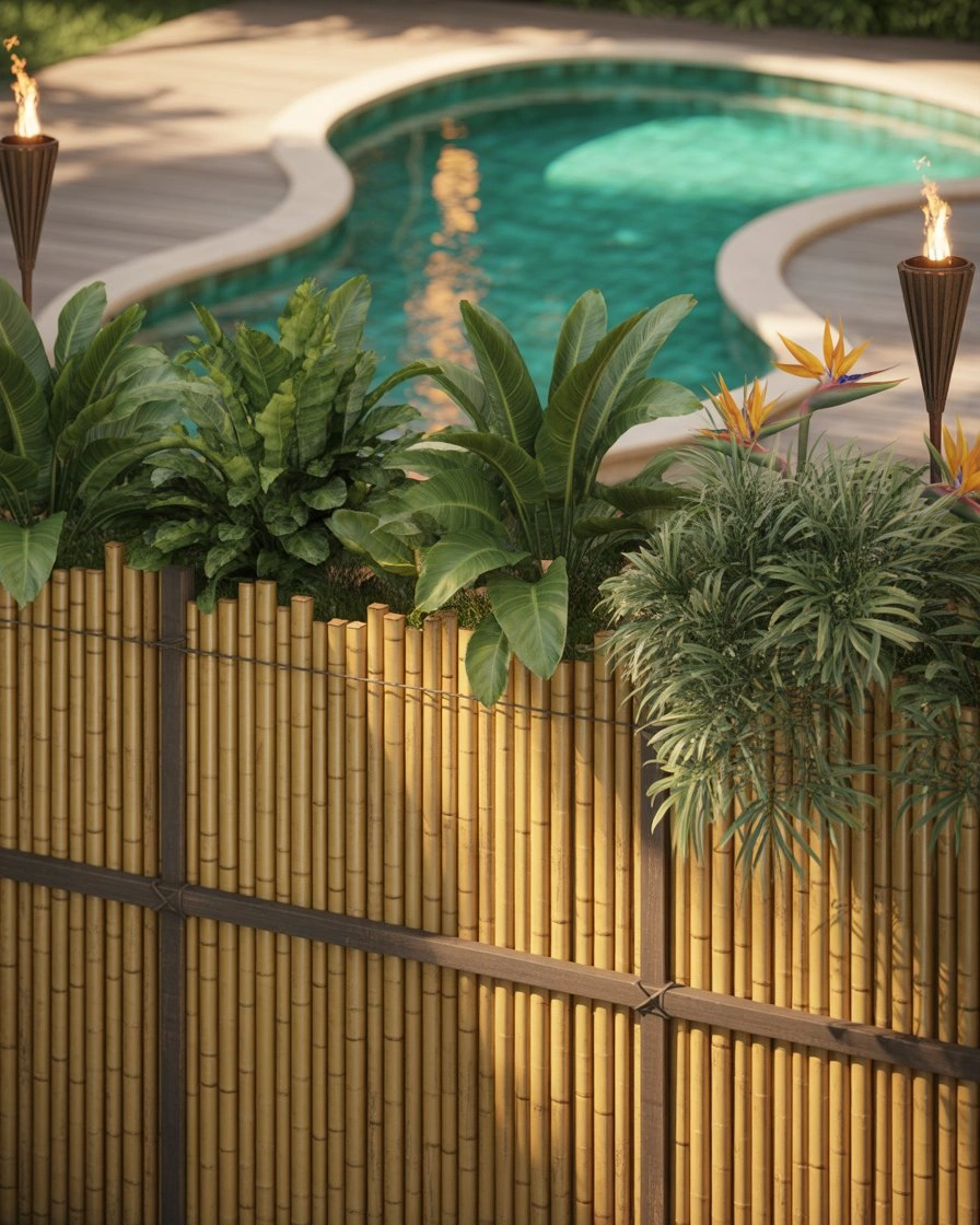 Bamboo Screen with Stainless Cable Backing 2