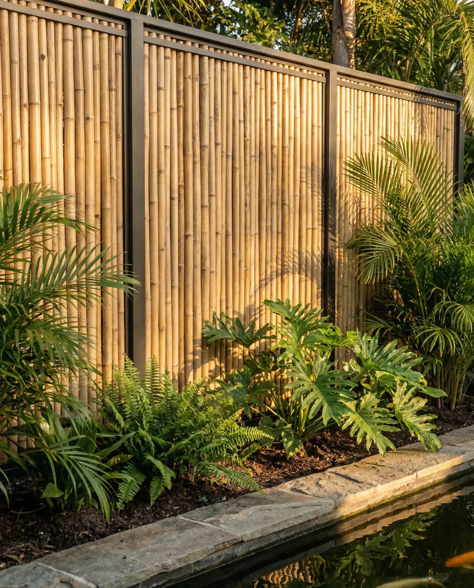 Bamboo Tropical Privacy Screen 1