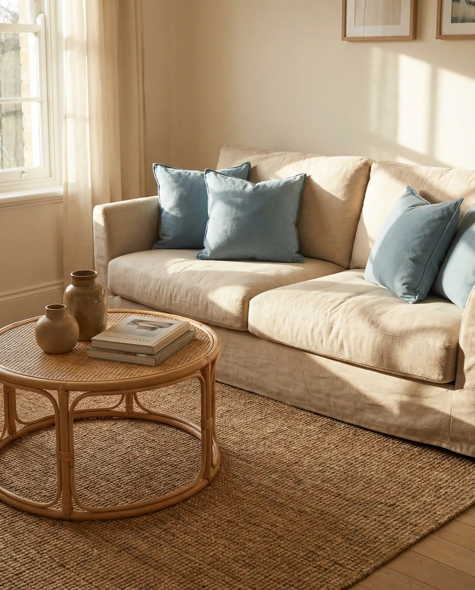 Beige and Soft Blue Warmth 2