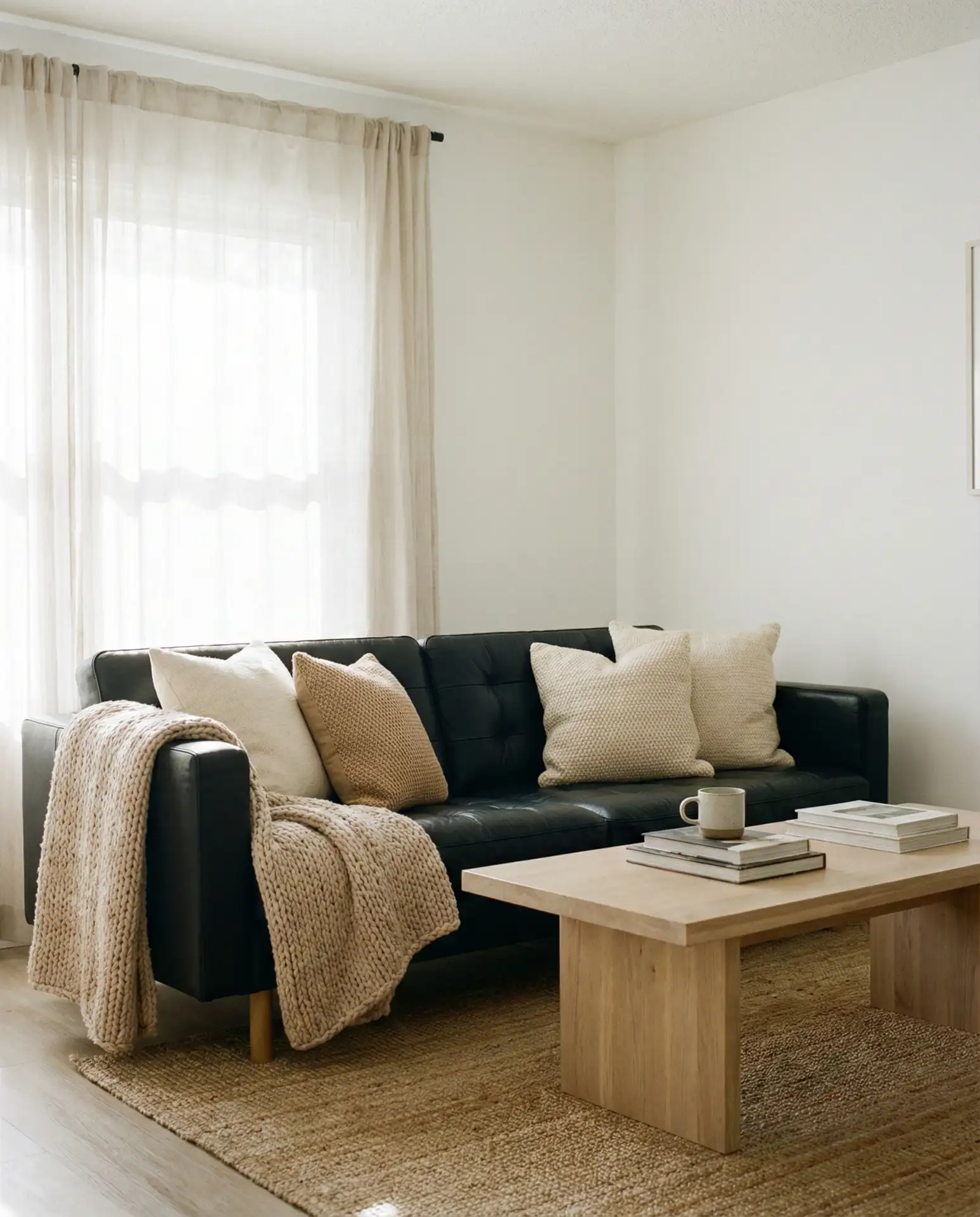 Black Couch Styling Strategies 1