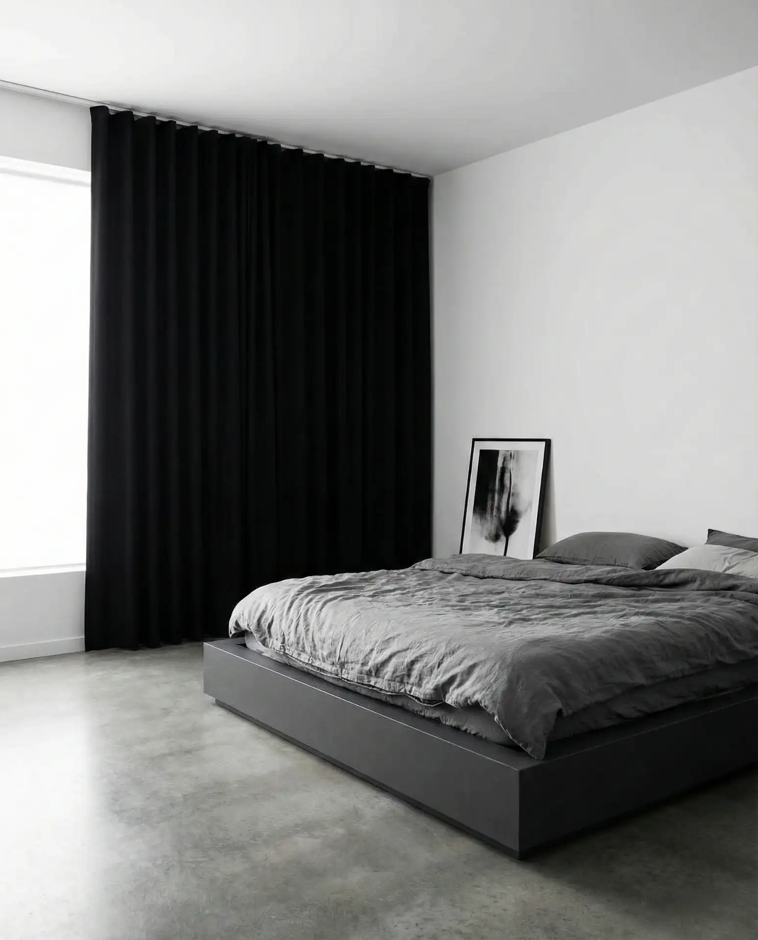 Black Curtains for Bold Minimalist Edge 1