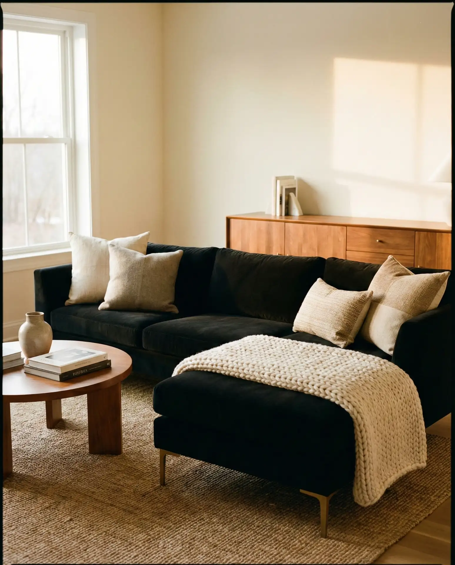 Black Sofa as Sophisticated Anchor 2