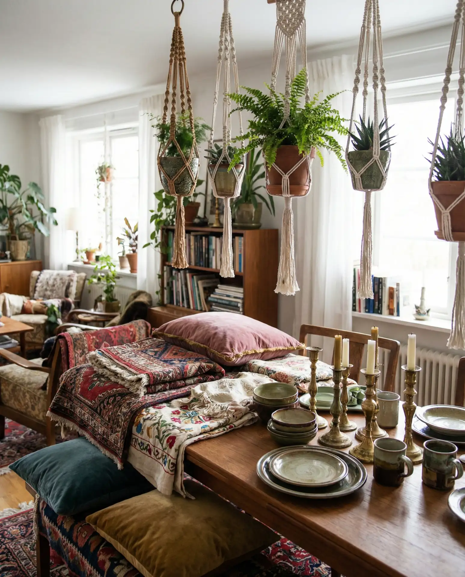 Bohemian Eclectic Mix-and-Match Display 1