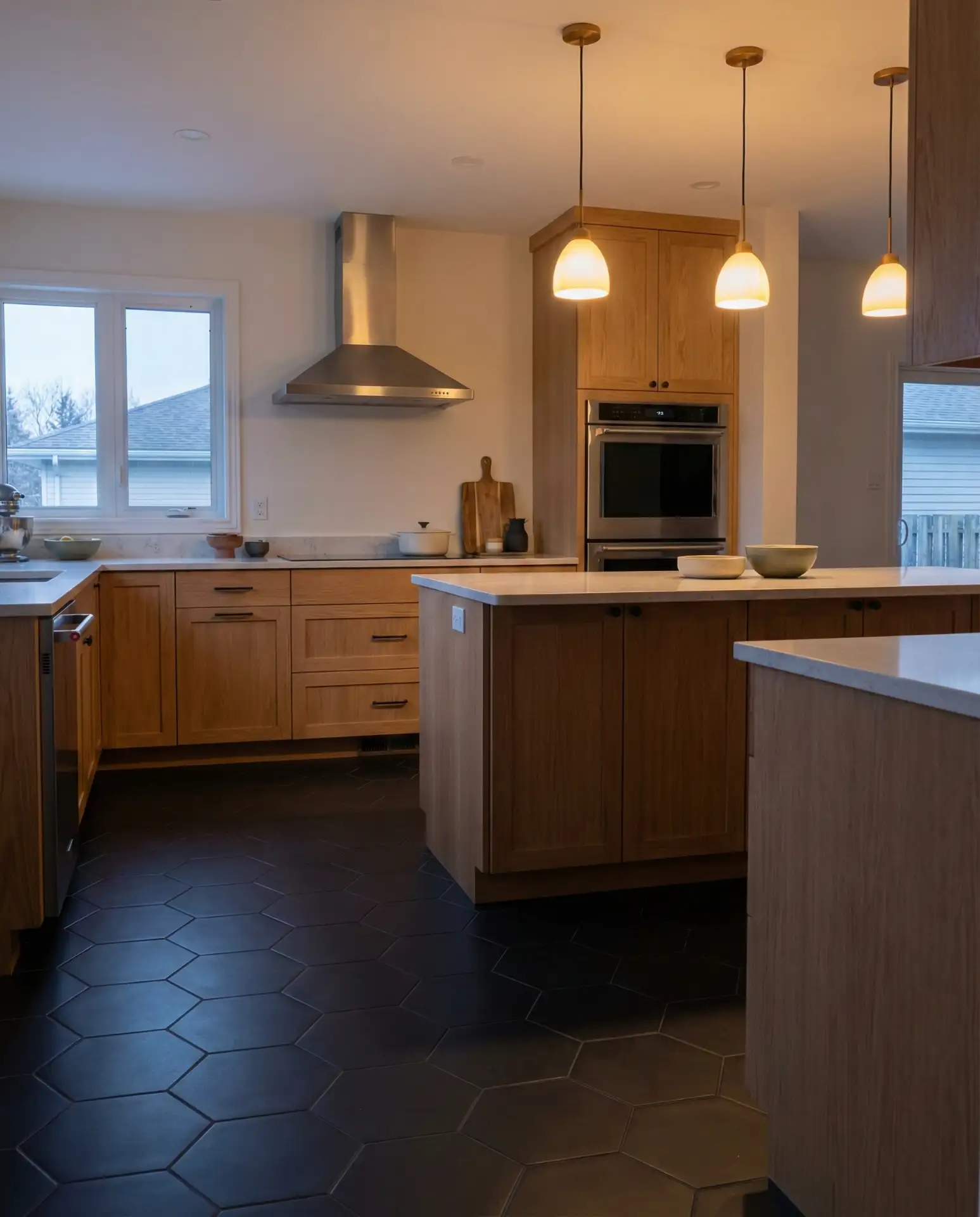 Bold Black Hexagon Tiles 2