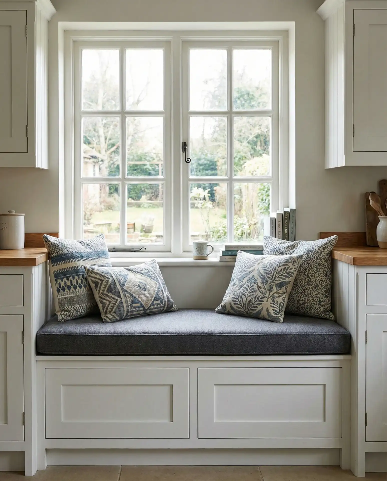 Built-In Window Seat with Storage Below 1