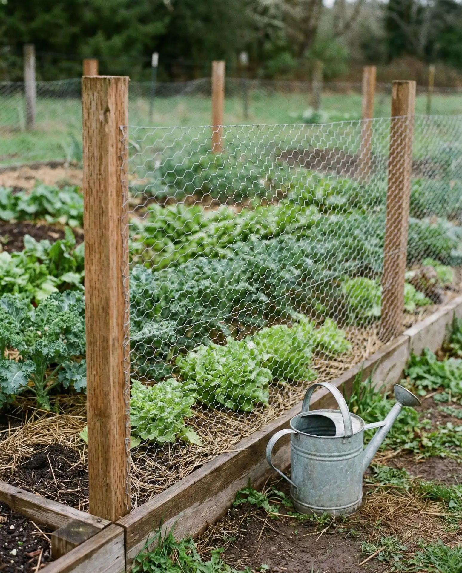 Chicken Wire Vegetable Garden Frame 1