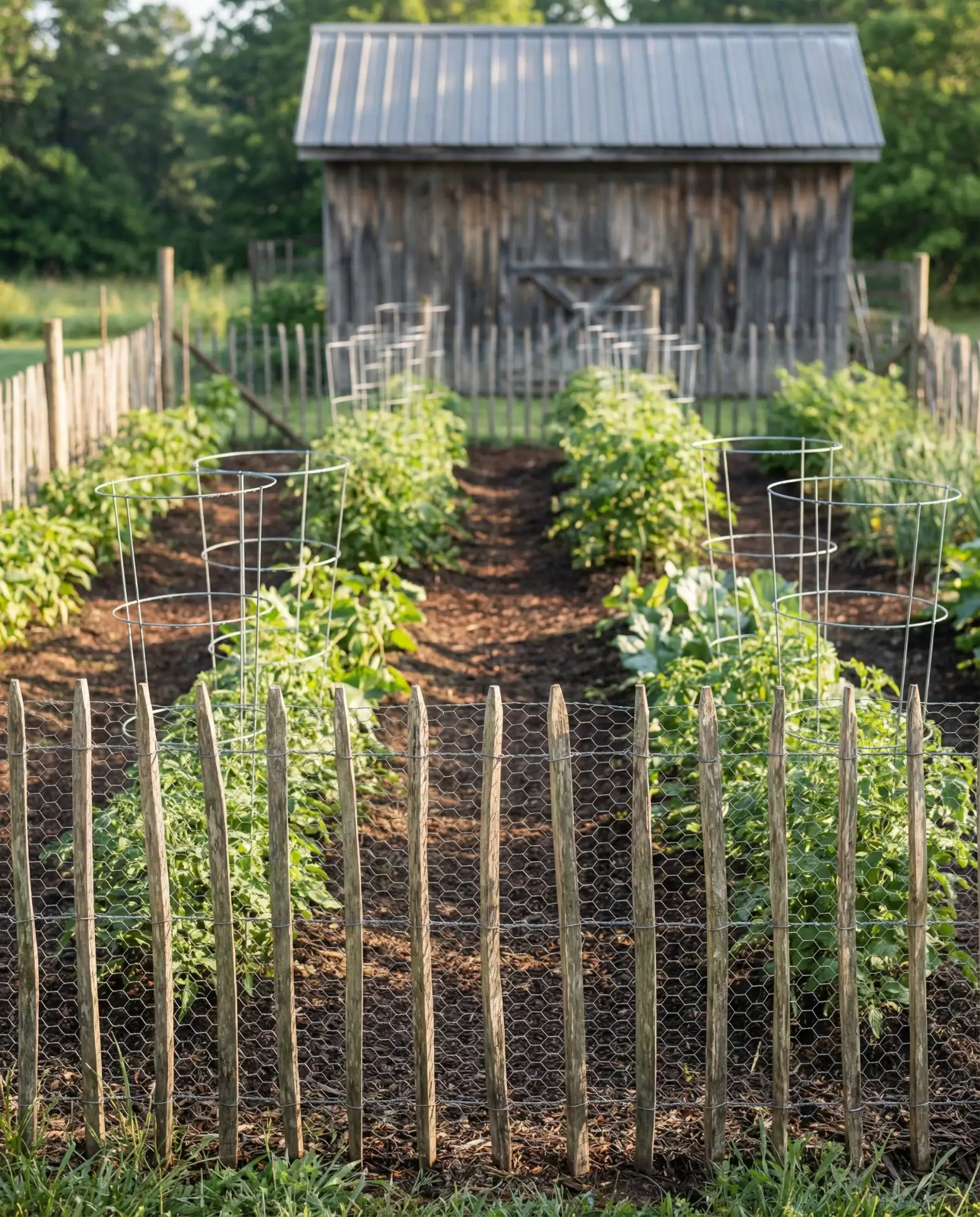Chicken Wire Vegetable Garden Frame 2