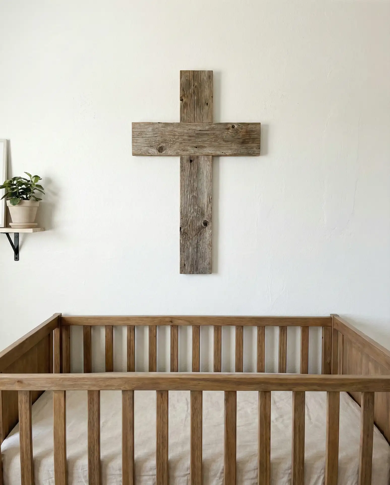 Christian Cross Wall Art in Rustic Wood 2