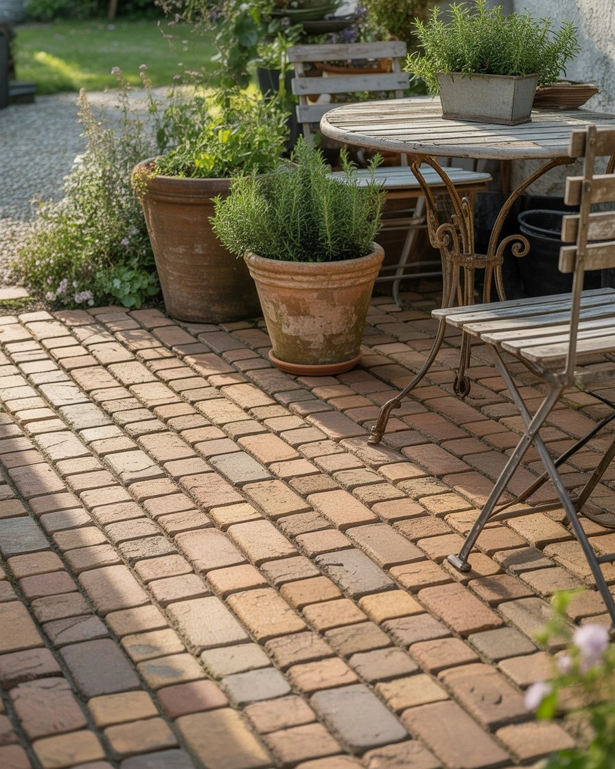 Clay Paver Patio with Rustic Charm 2