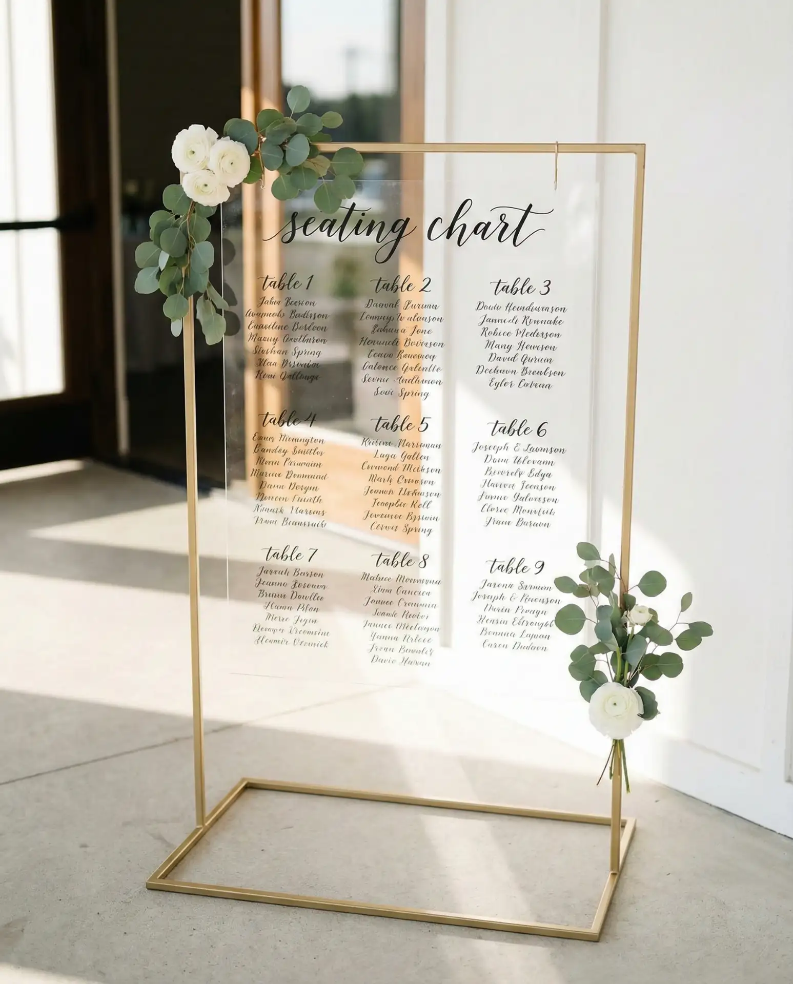 Clear Acrylic Wedding Signage 1