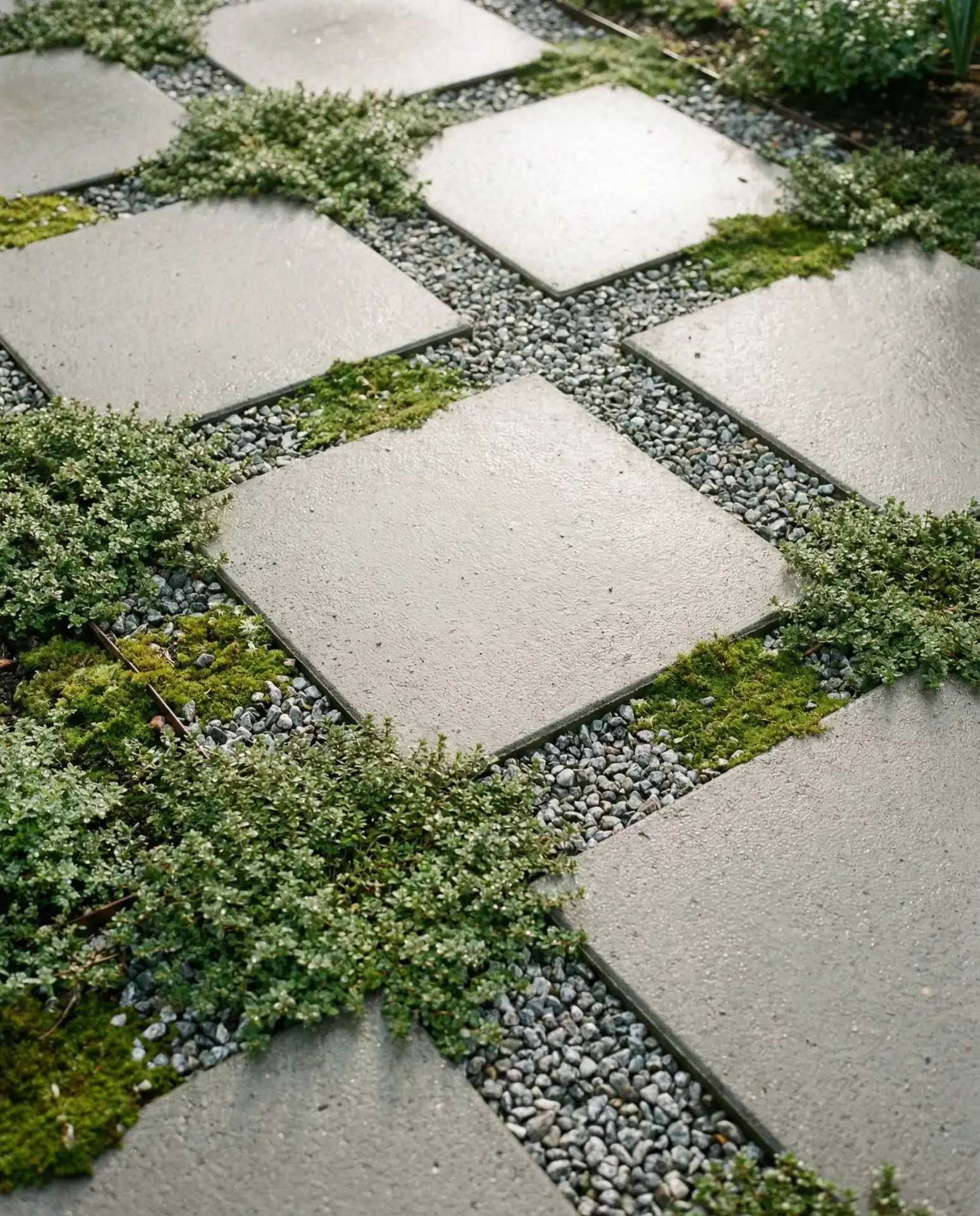 Concrete Paver and Rock Pathway 1