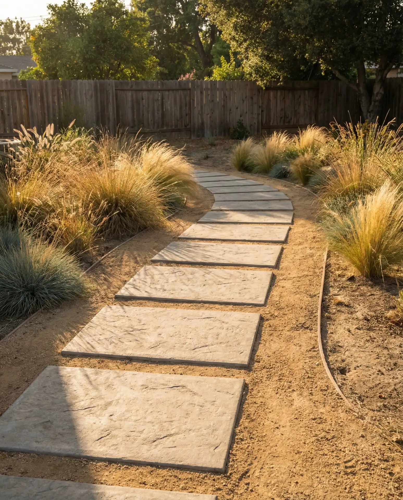 Concrete Paver and Rock Pathway 2