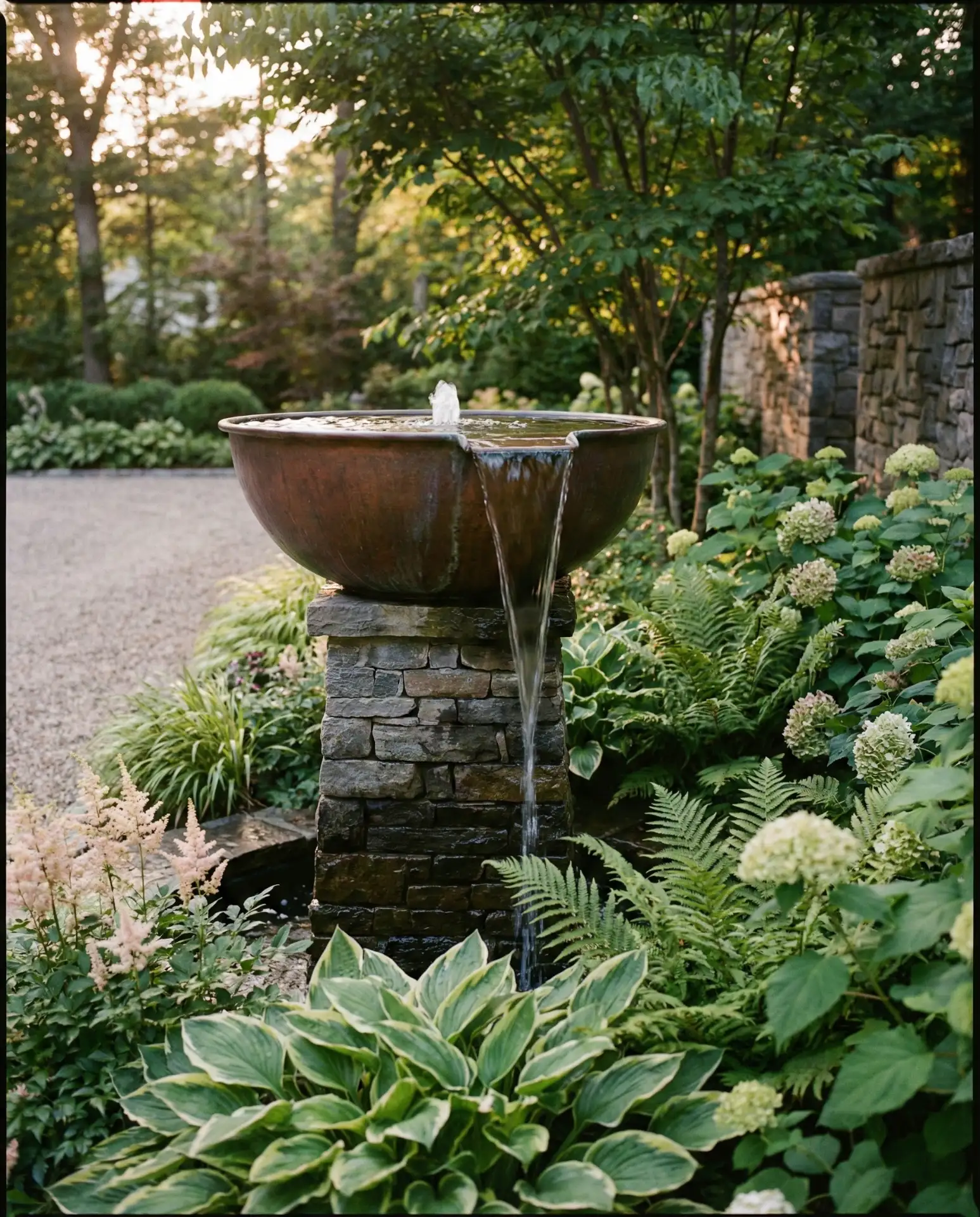 Copper and Stone Combination Fountain for Warm Elegance 2