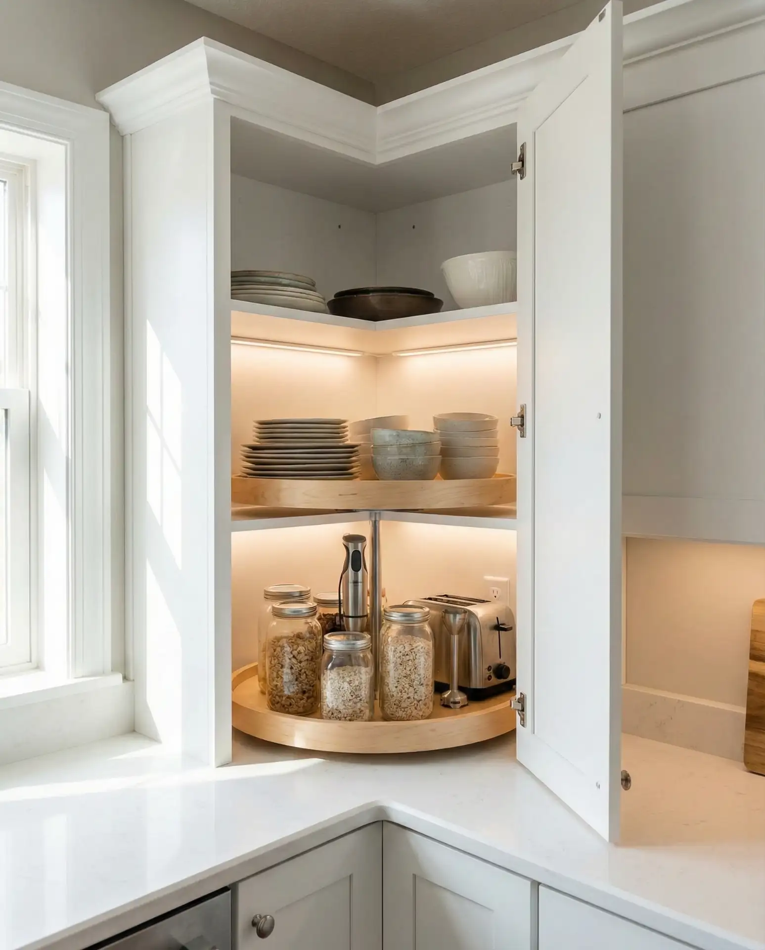 Corner Cabinets with Lazy Susan Solutions 1