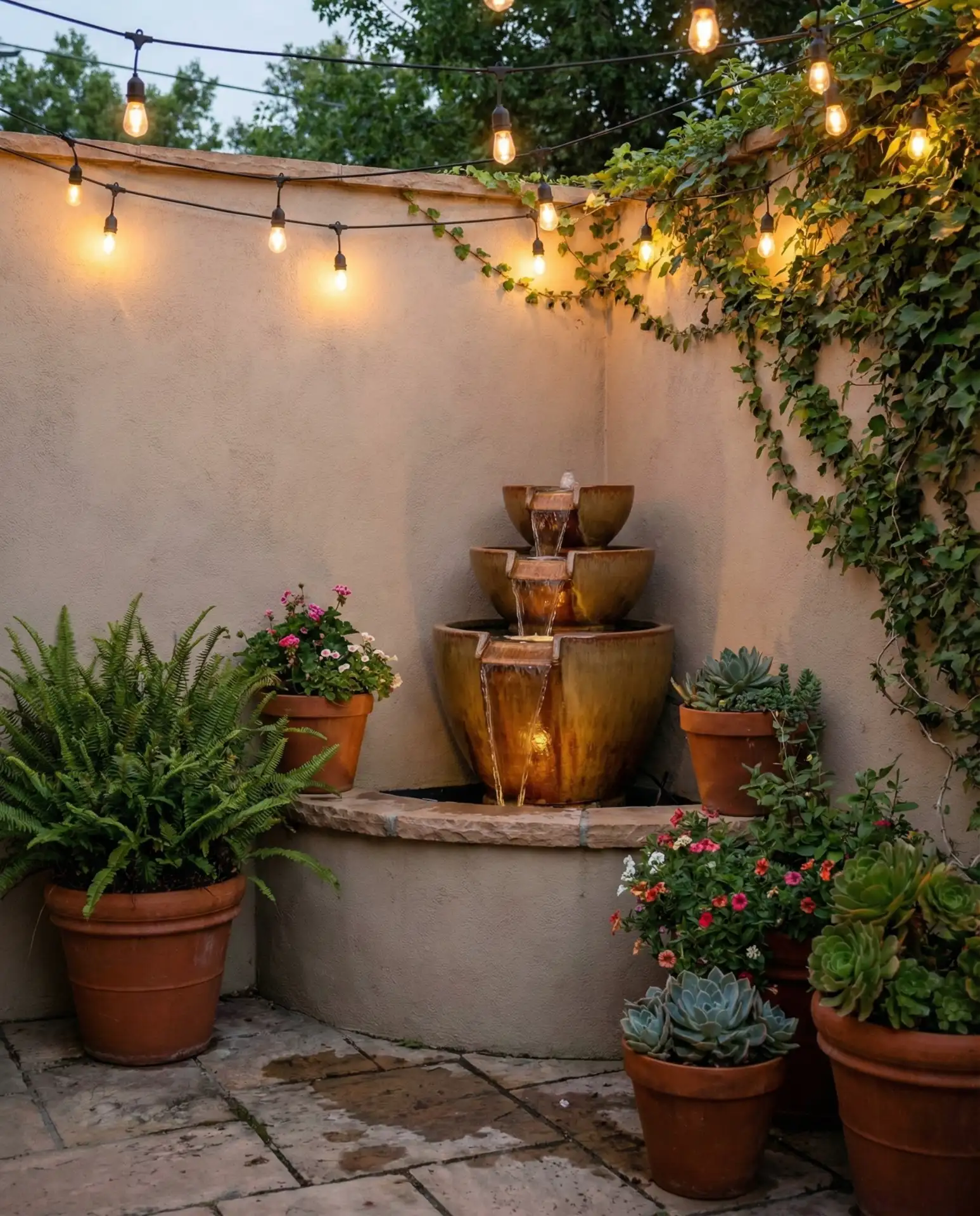 Corner Wall Fountain for Space-Saving Elegance 2