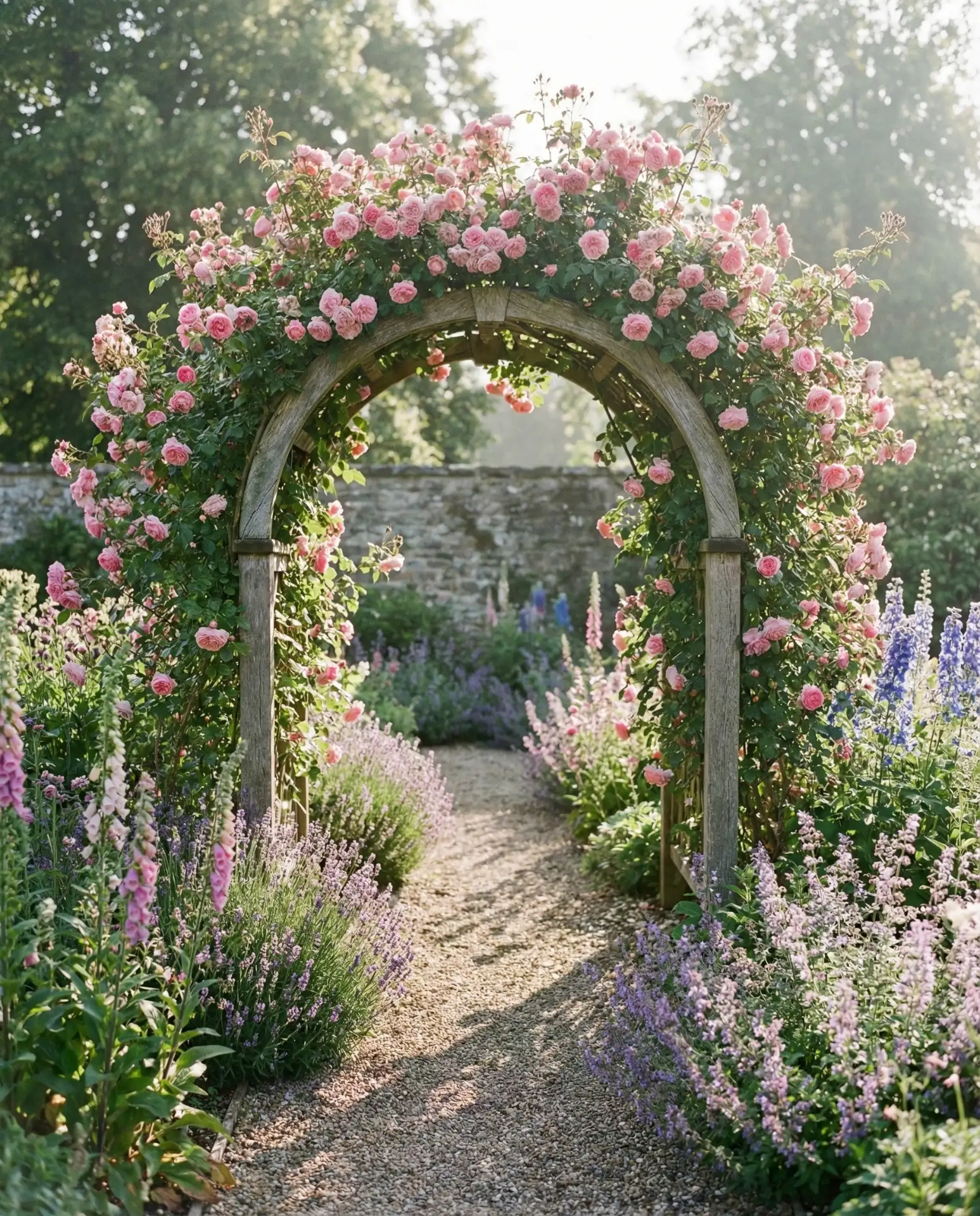 Cottage-Style Garden with Arbor Entryway 2