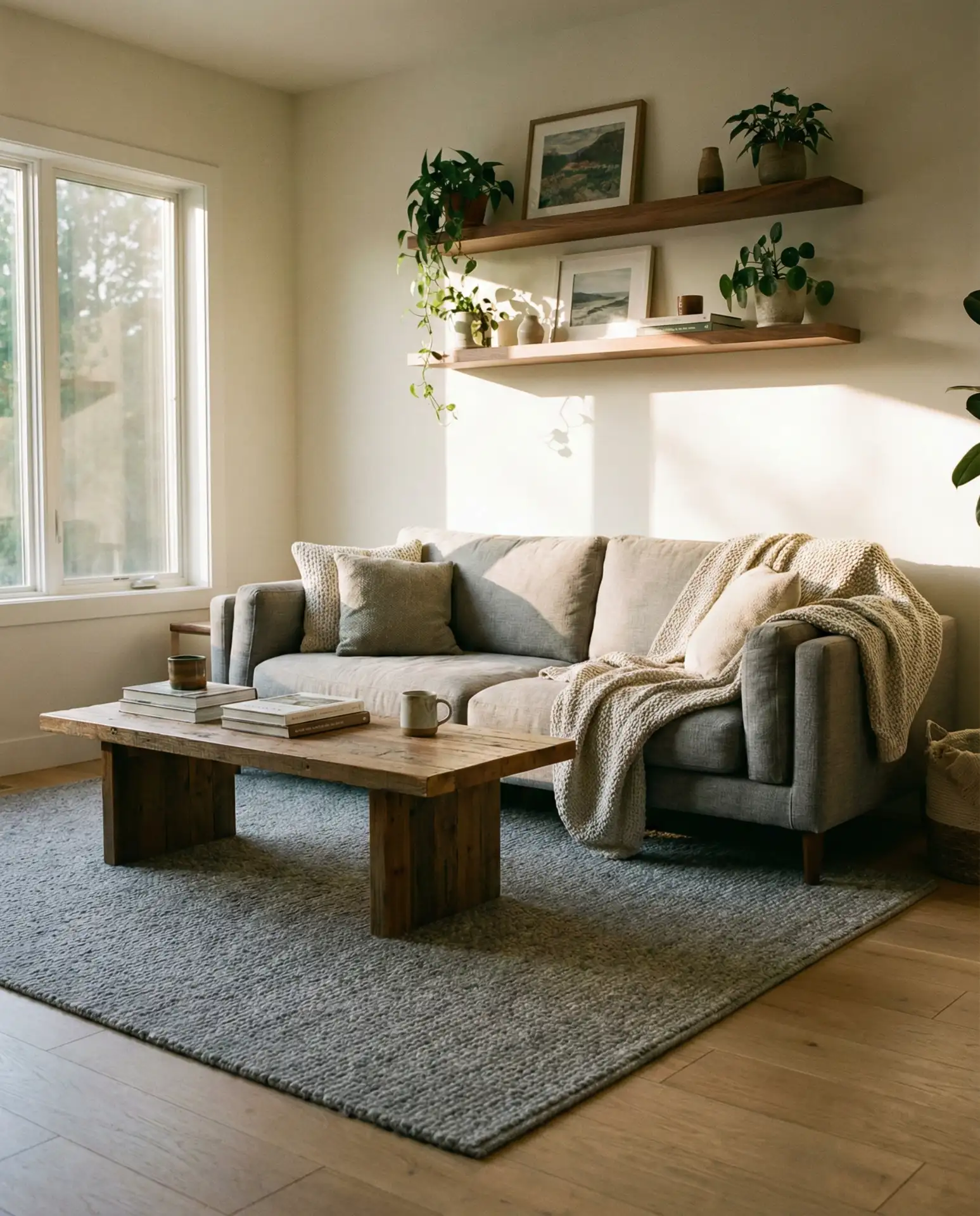 Cozy Grey with Natural Wood 1