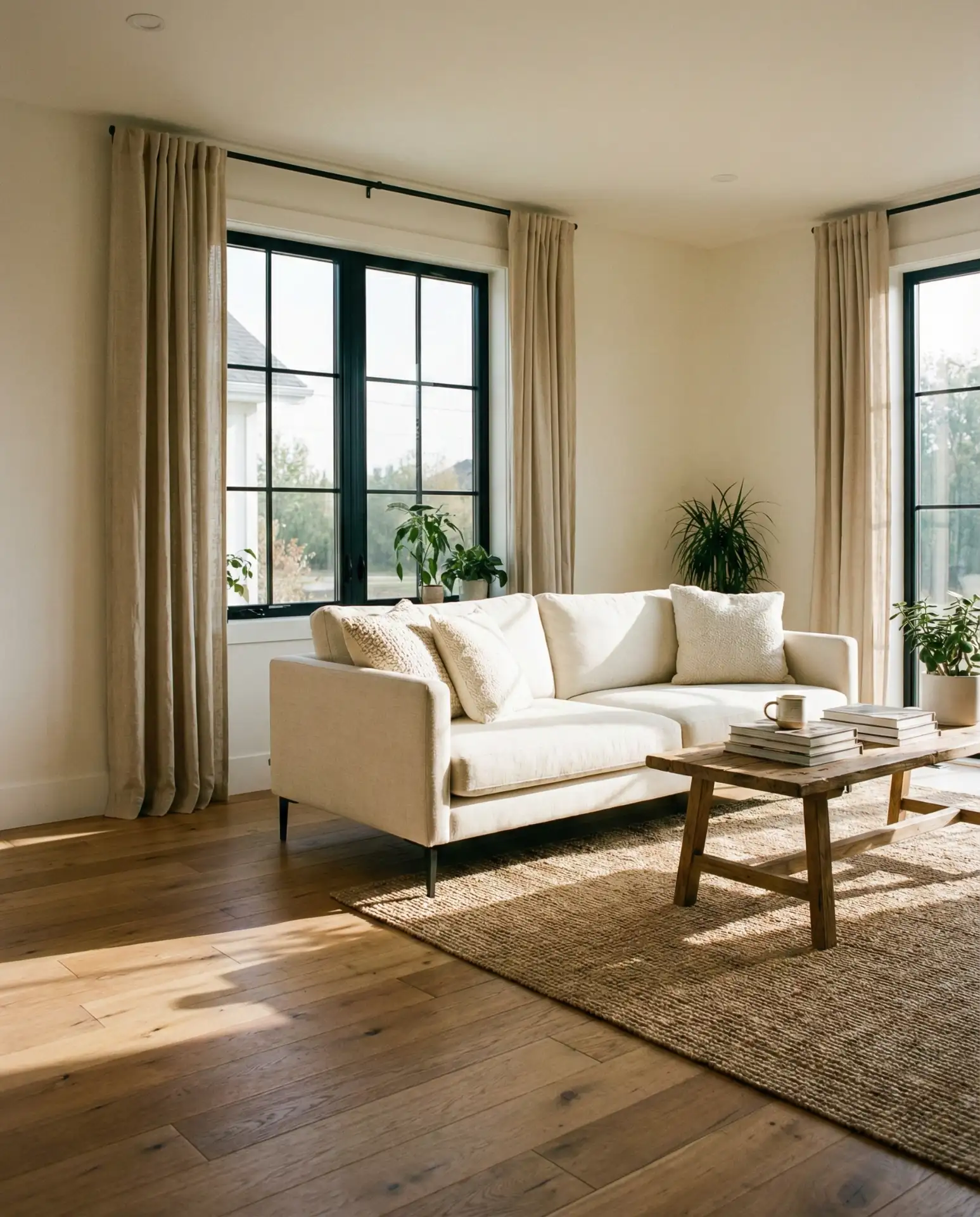 Creamy White with Black Window Frames 1