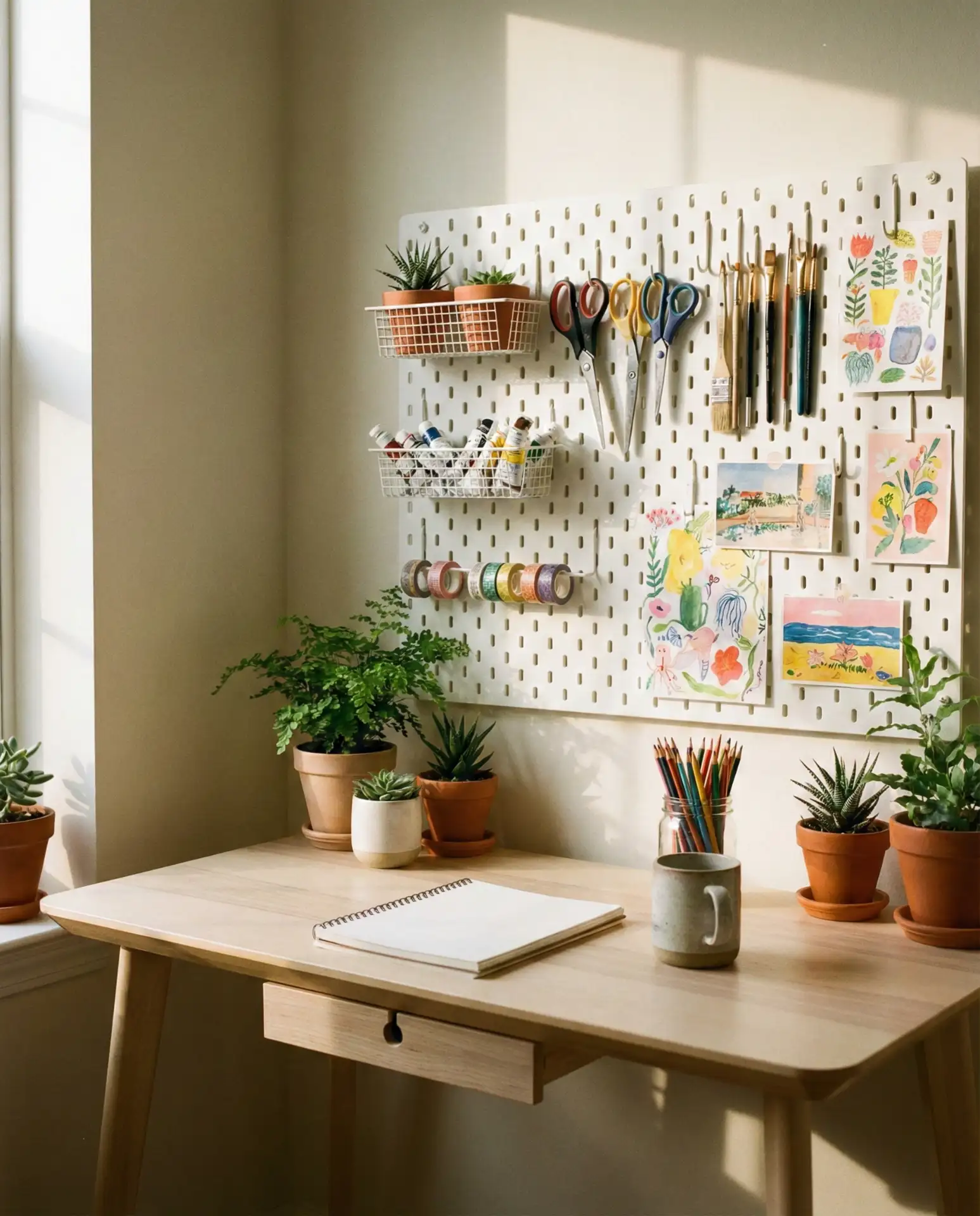 Creative Studio with Pegboard Wall 1