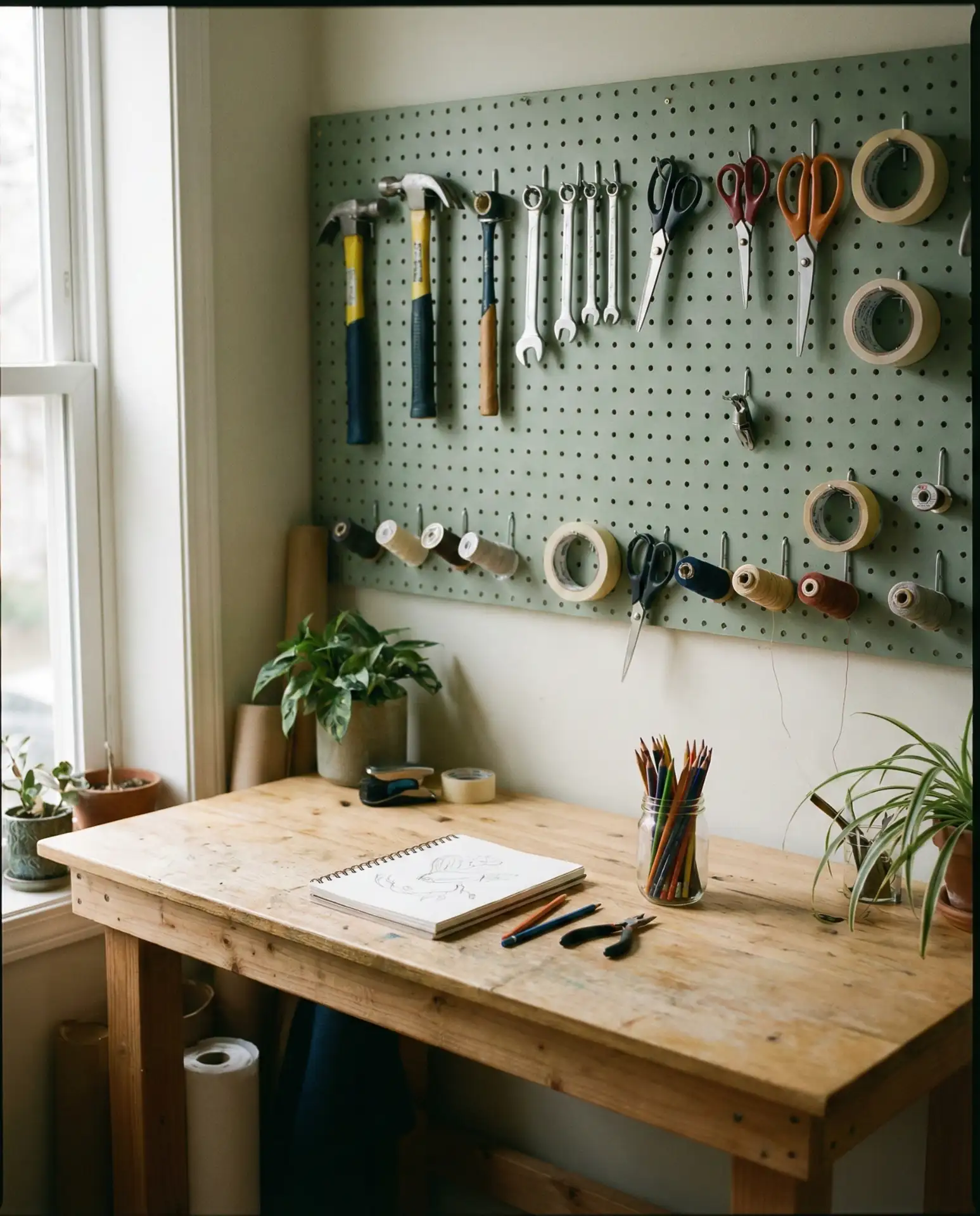 Creative Studio with Pegboard Wall 2