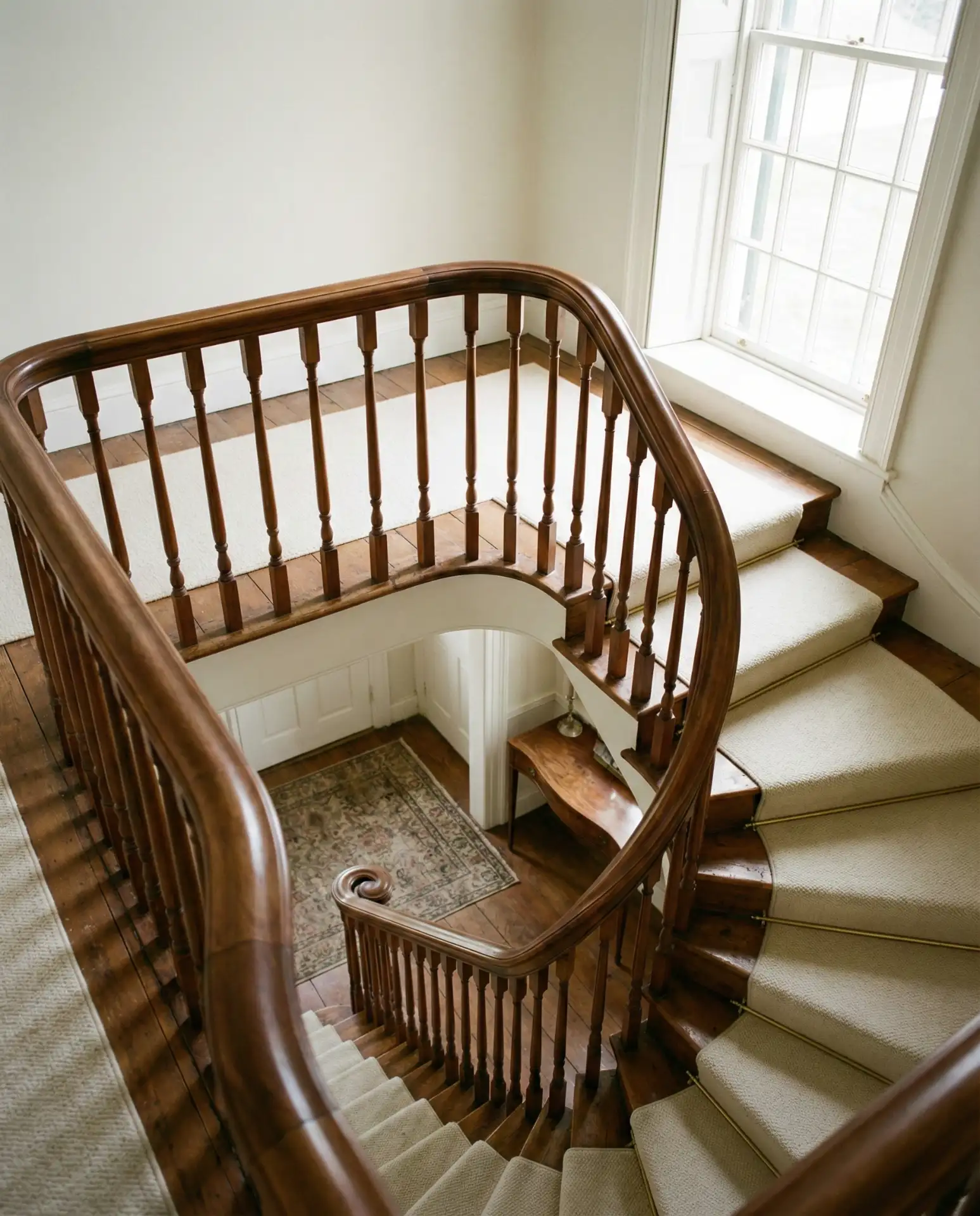 Curved Elegance with Wooden Handrails 2