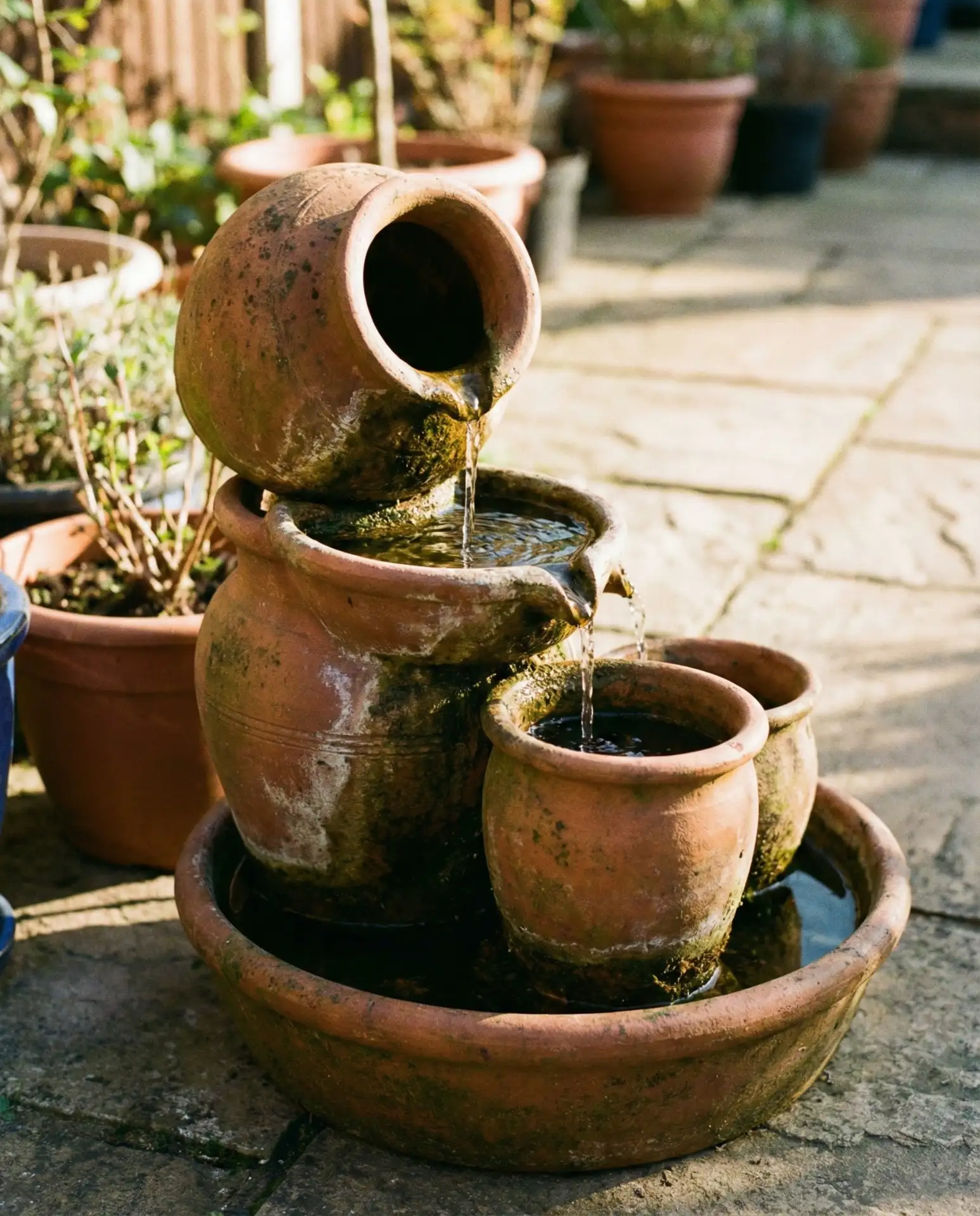 DIY Water Feature from Terra Cotta Pots 1