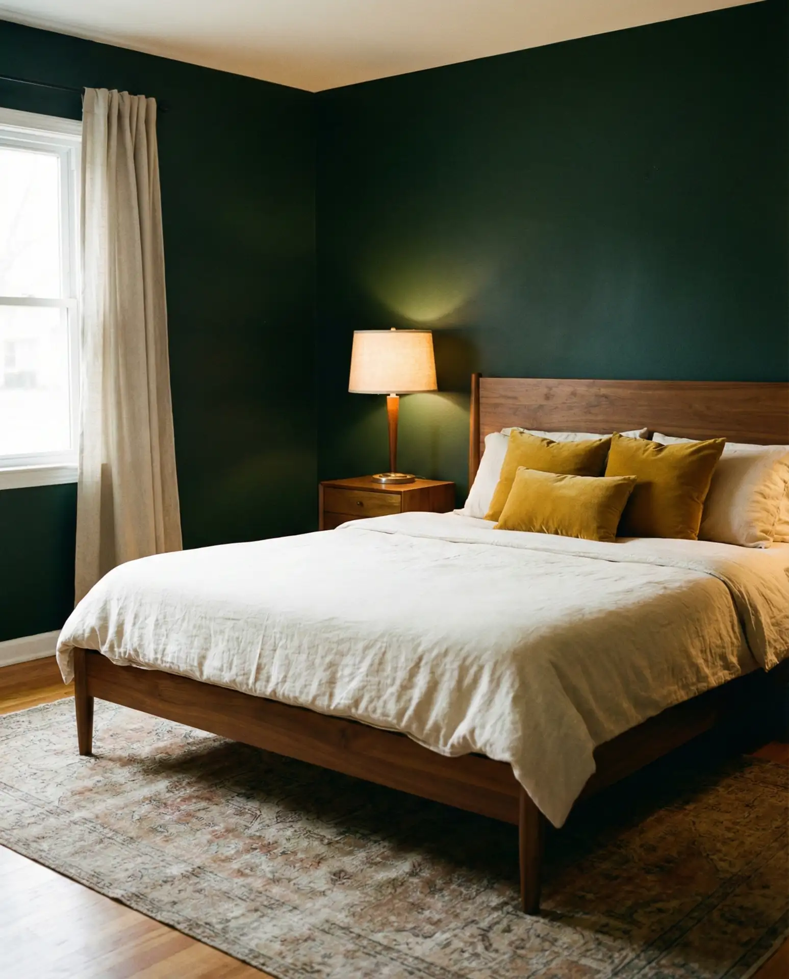 Dark Green and Mustard Warmth 1