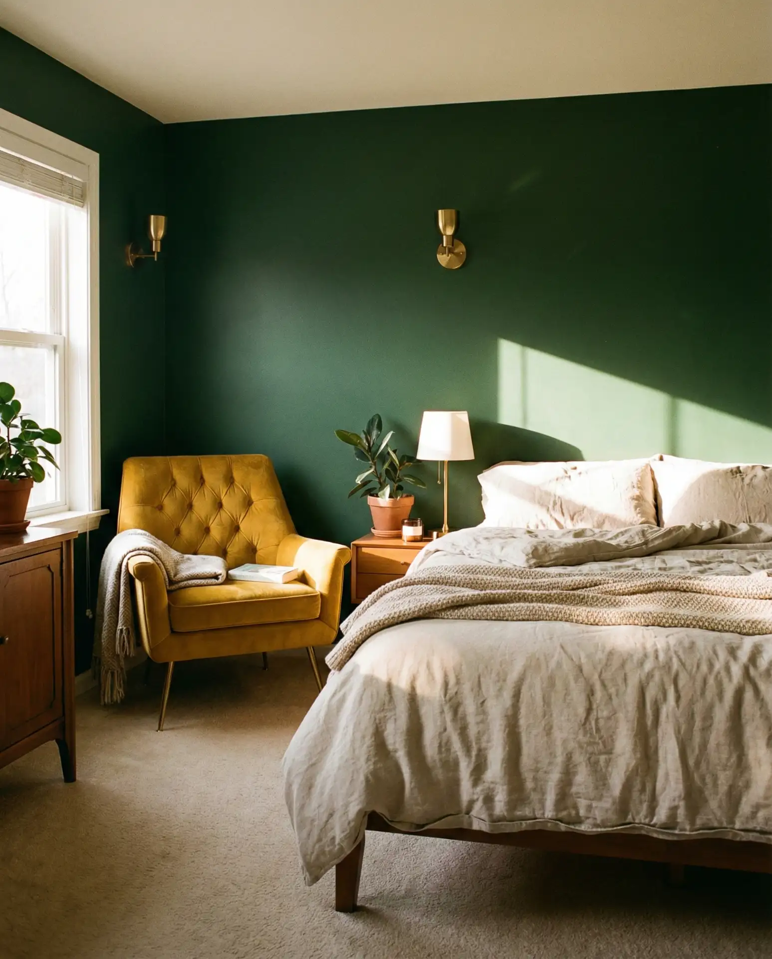 Dark Green and Mustard Warmth 2