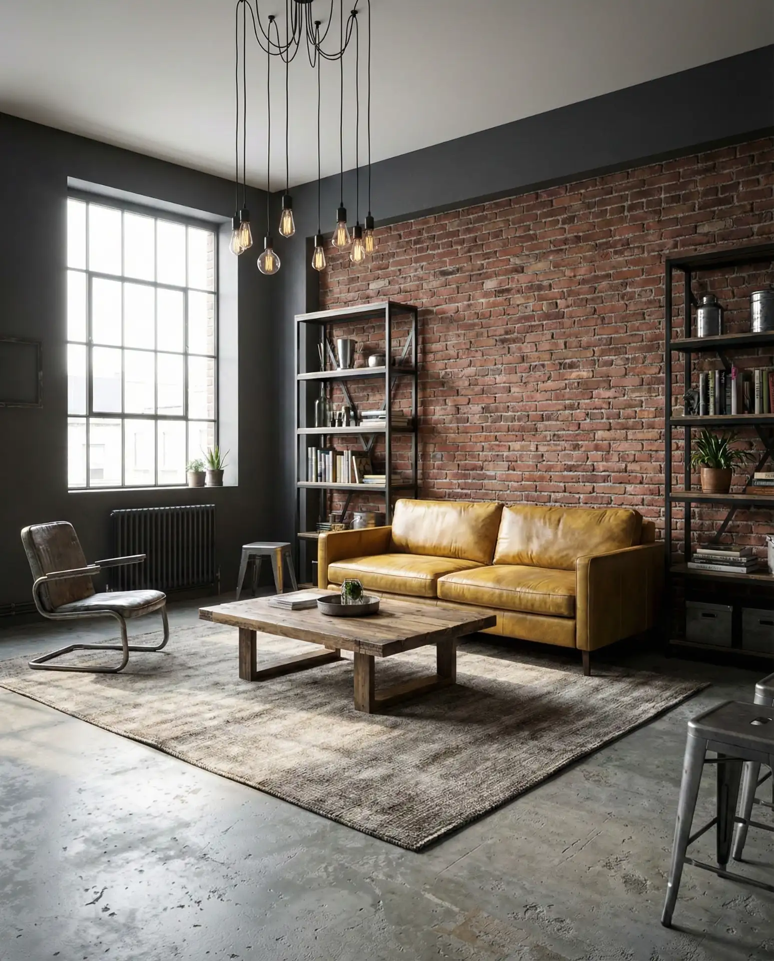 Dark Grey and Yellow Industrial Chic 1