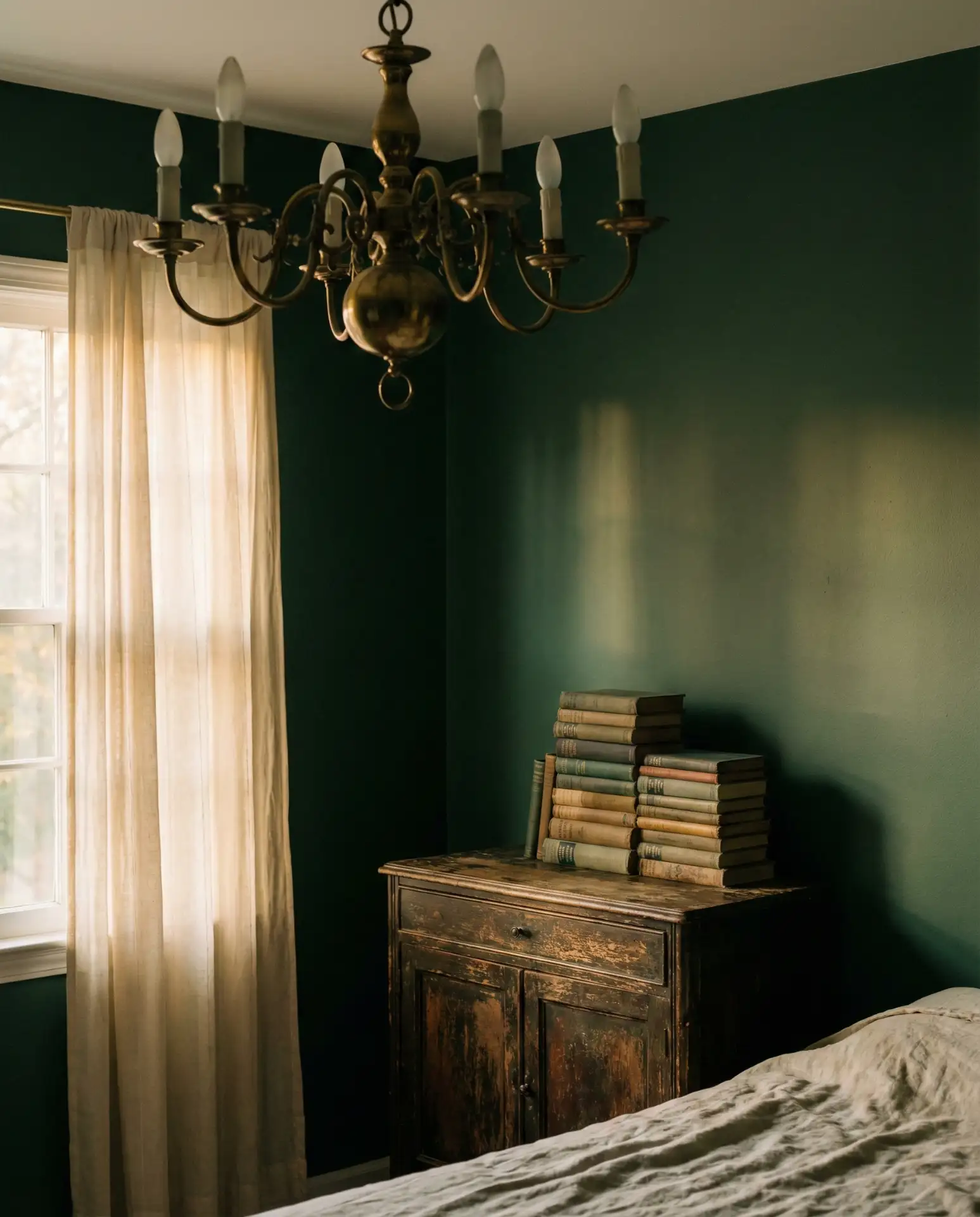 Dark Moody Walls with Brass Accents 2