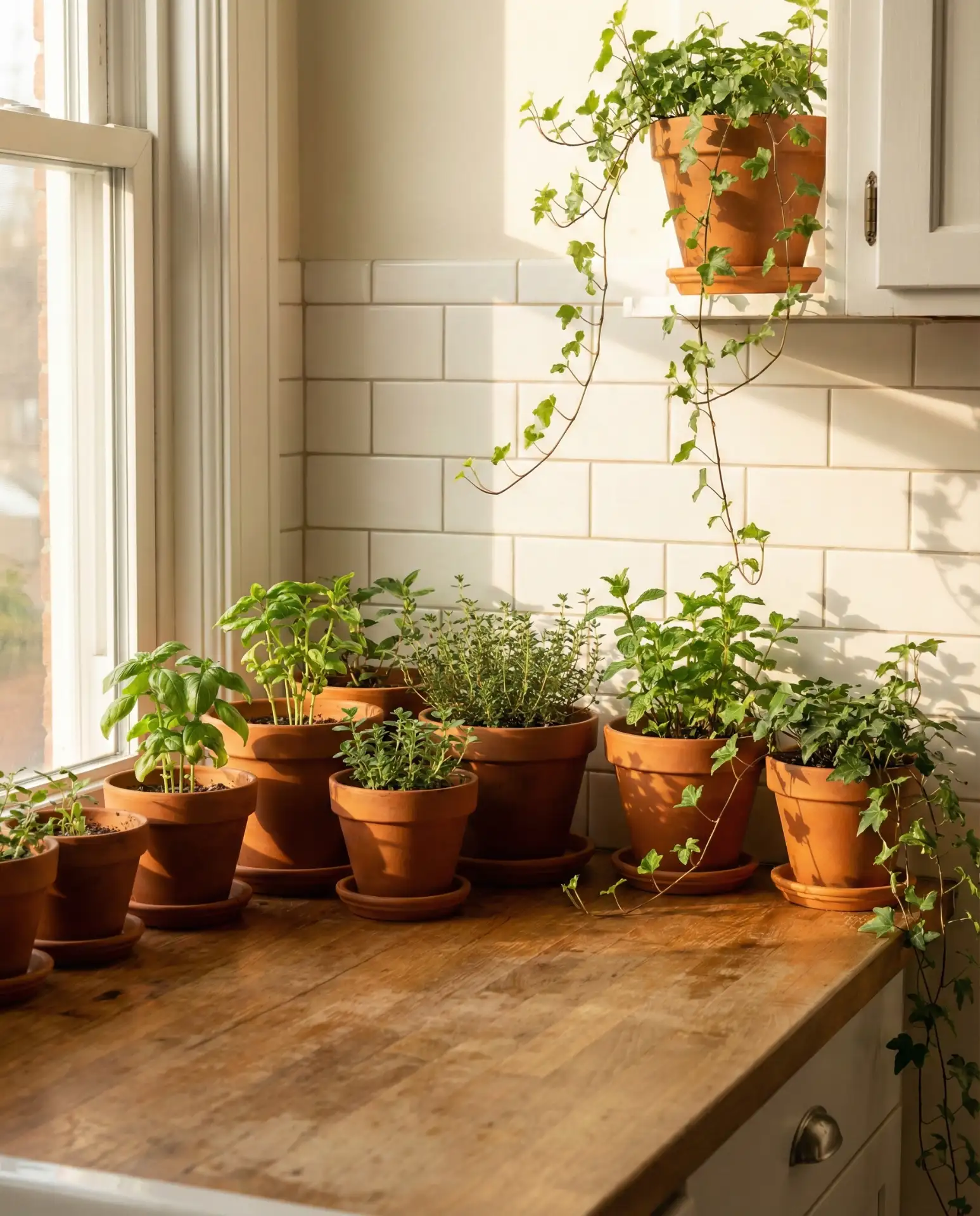 Deep Window Sill Turned Plant Shelf 2